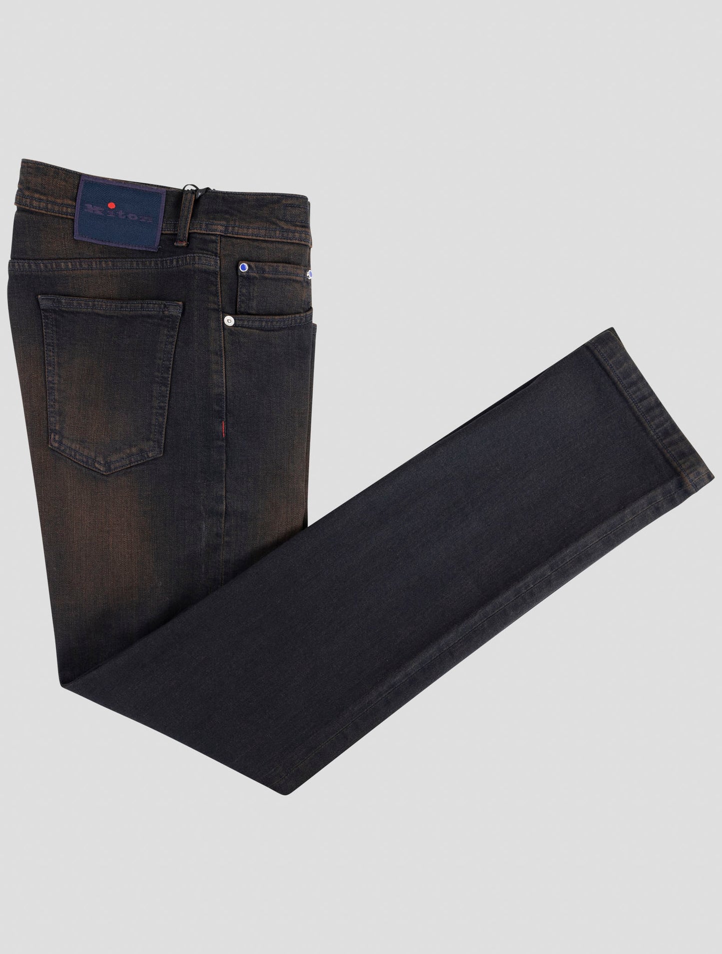 Kiton Brown Cotton Ea Jeans