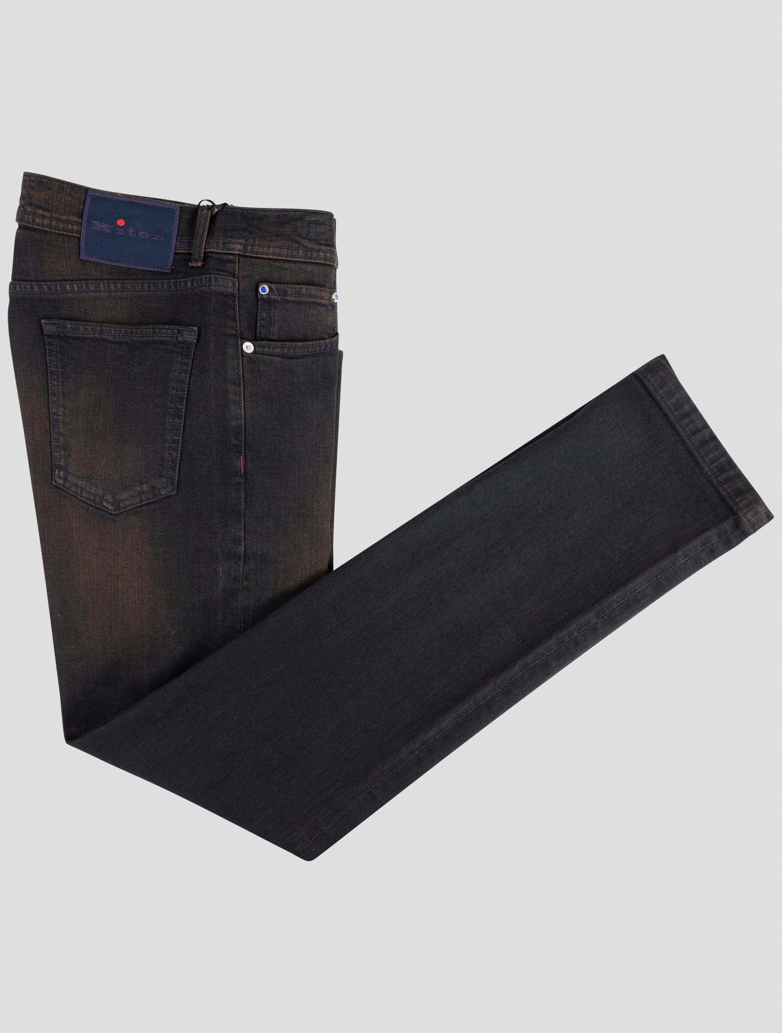 Kiton Brown Cotton Ea Jeans