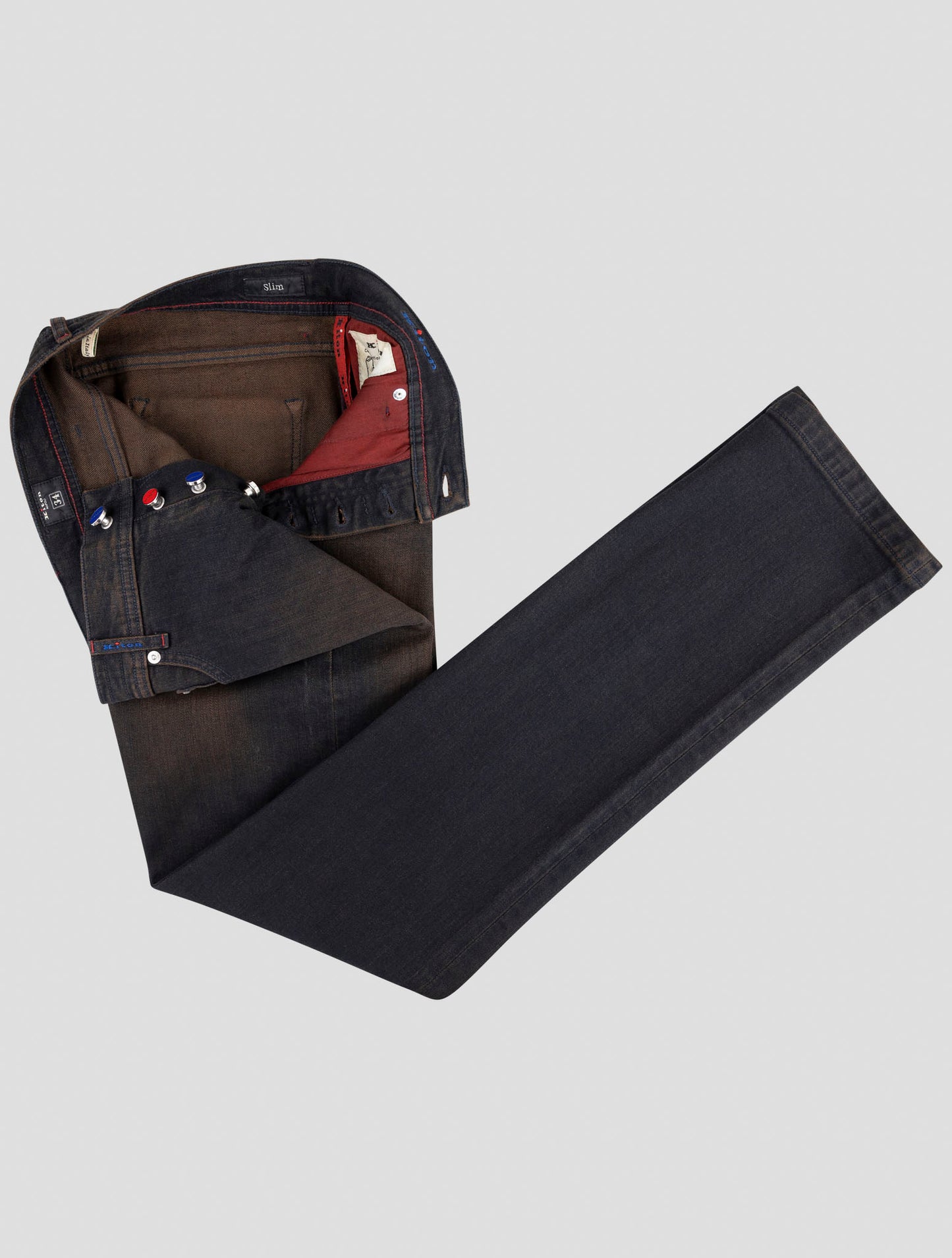 Kiton Brown Cotton Ea Jeans