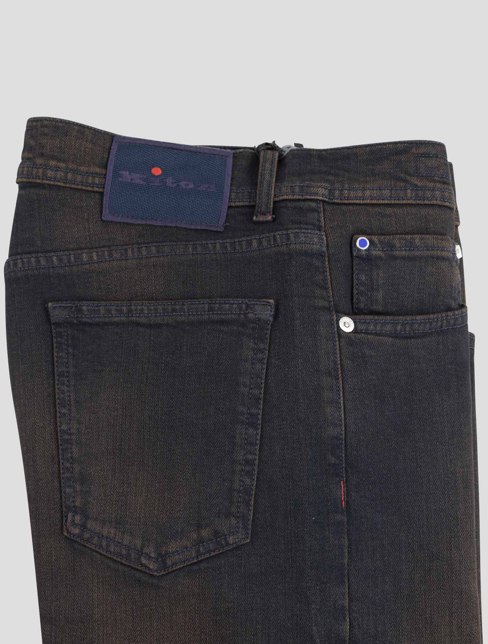 Kiton Brown Cotton Ea Jeans