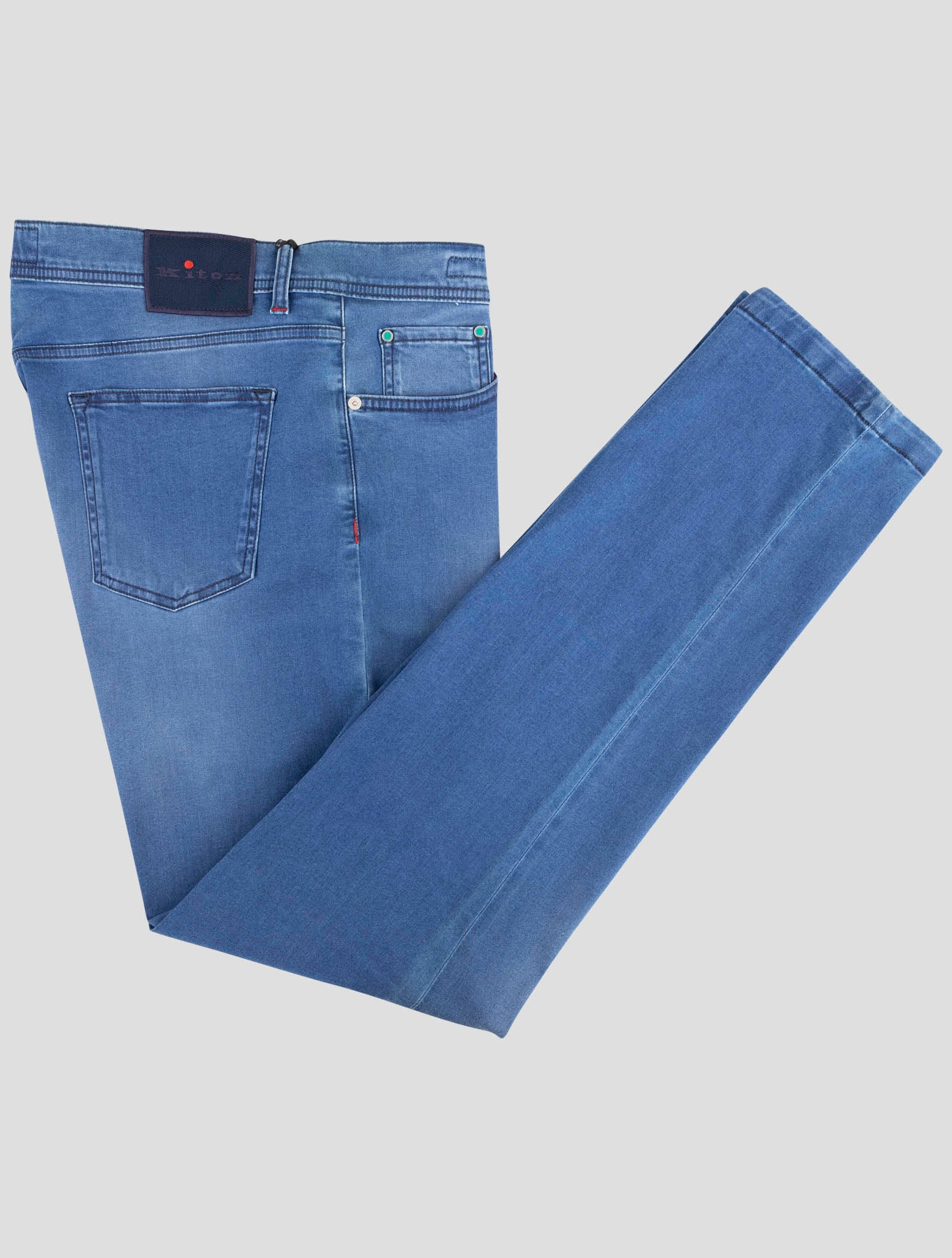 Kiton Blue Cotton Ea Jeans
