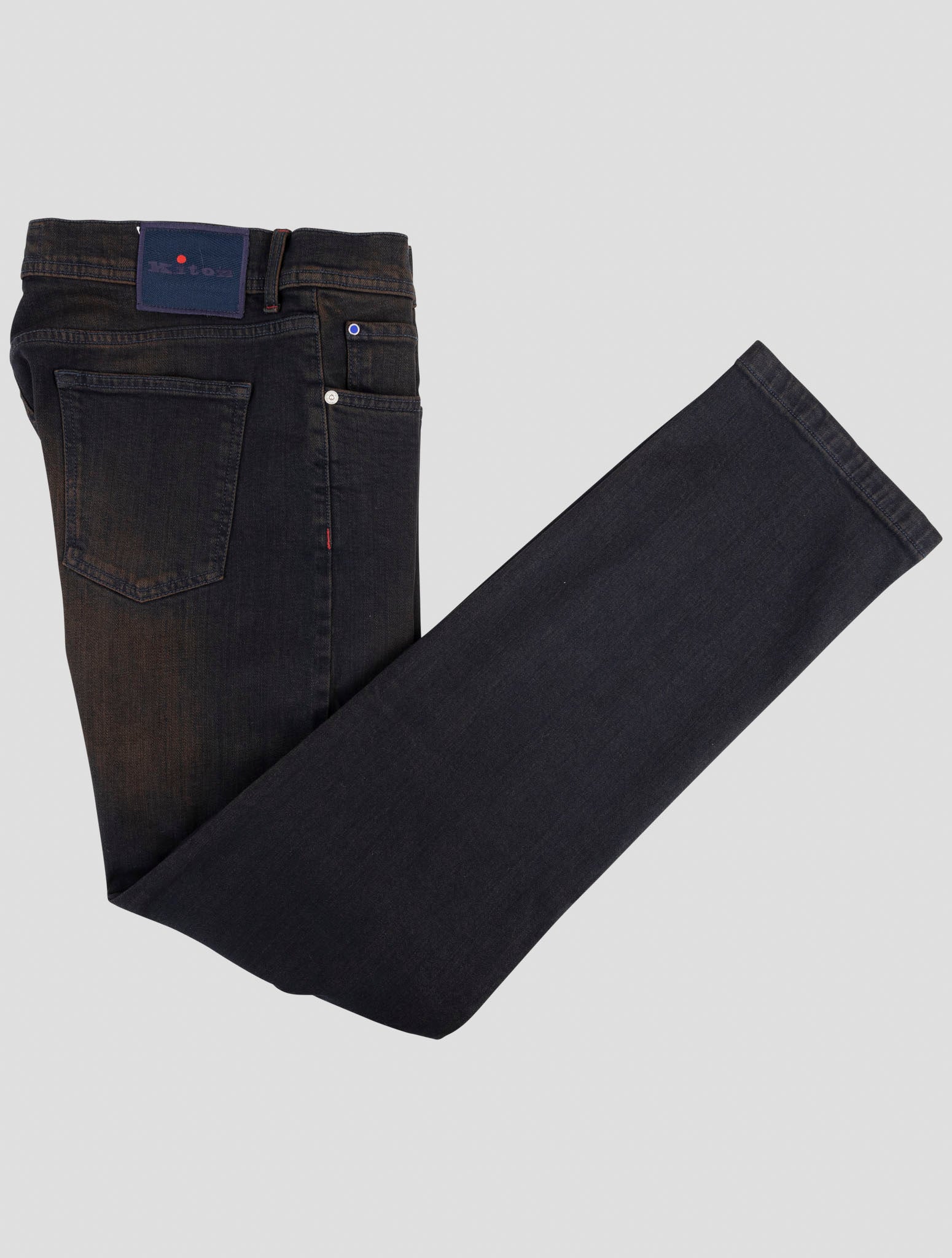 Kiton Brown Cotton Ea Jeans