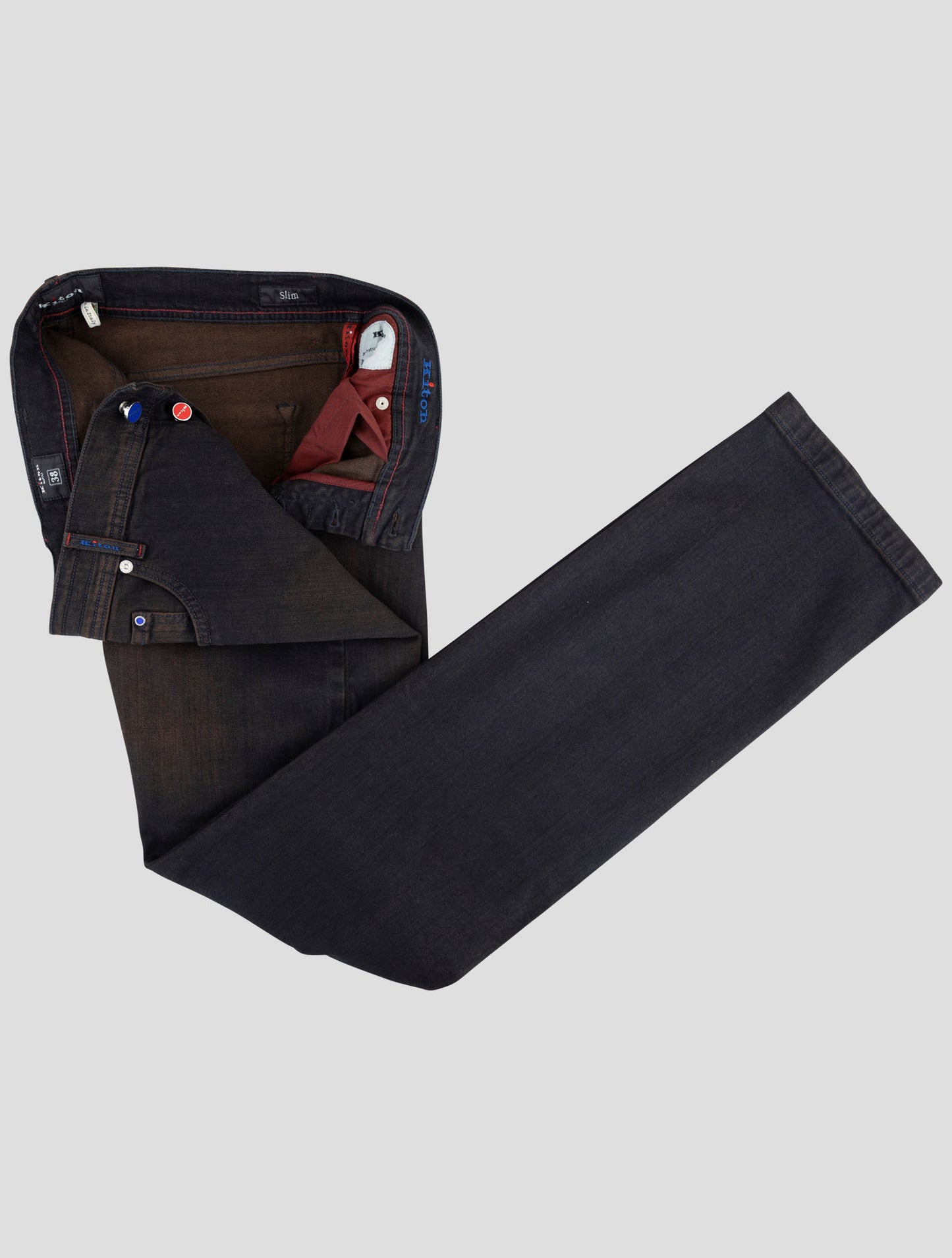 Kiton Brown Cotton Ea Jeans