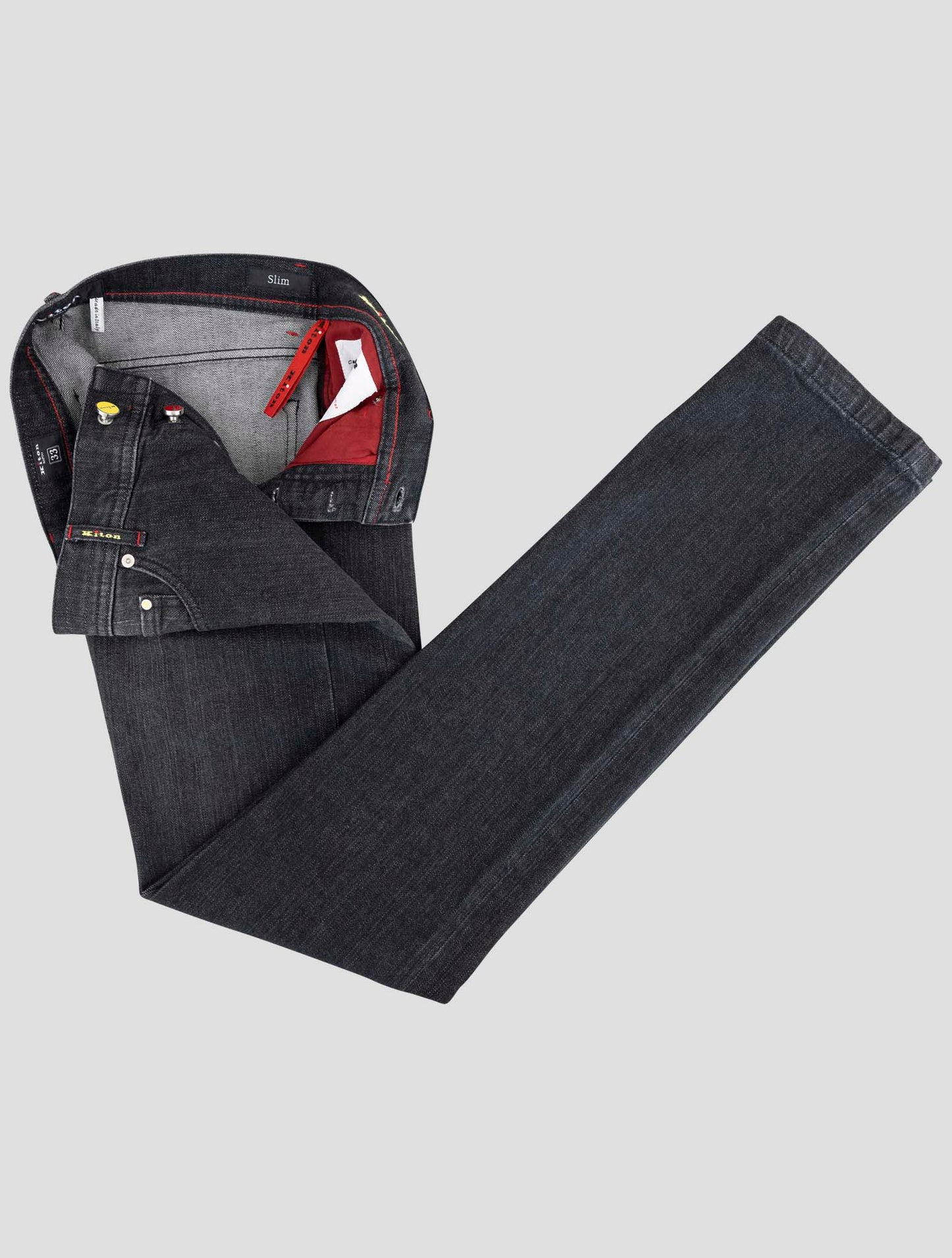 Kiton Dark Gray Cotton Ea Jeans