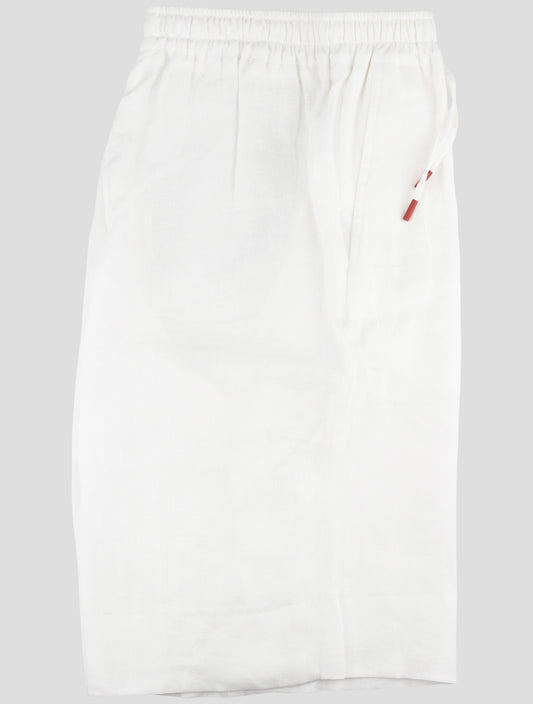 Kiton White Cotton Ea Short Pants