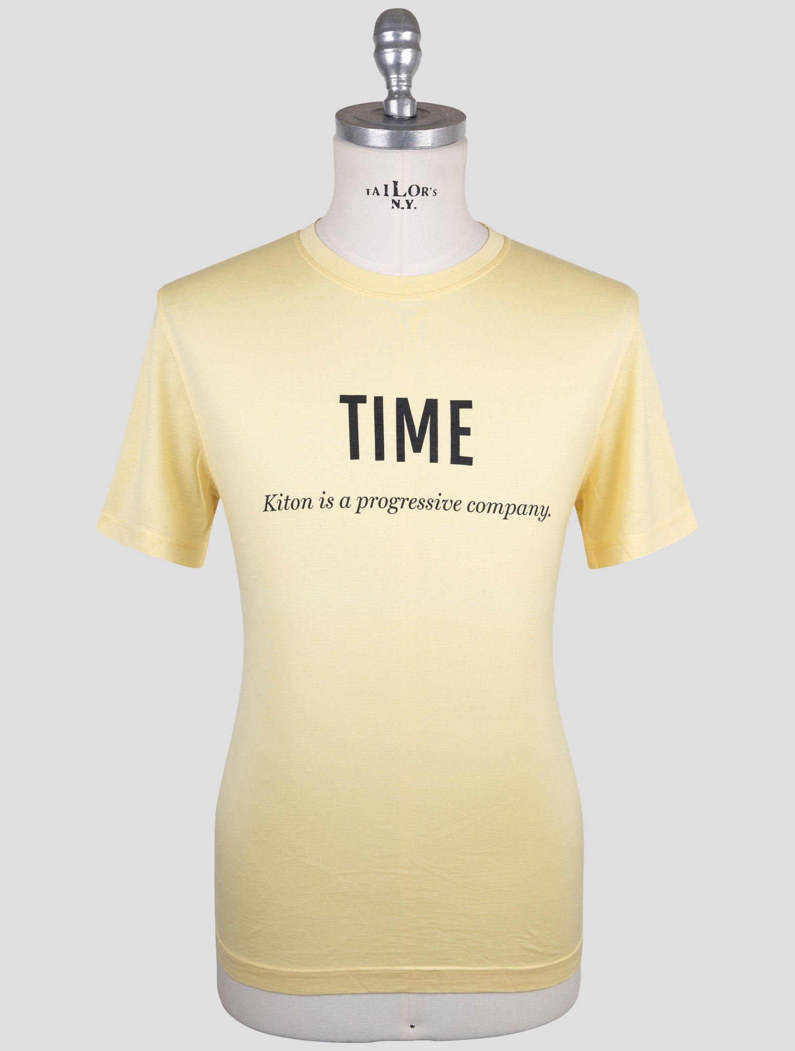 Kiton Yellow Cotton T-Shirt