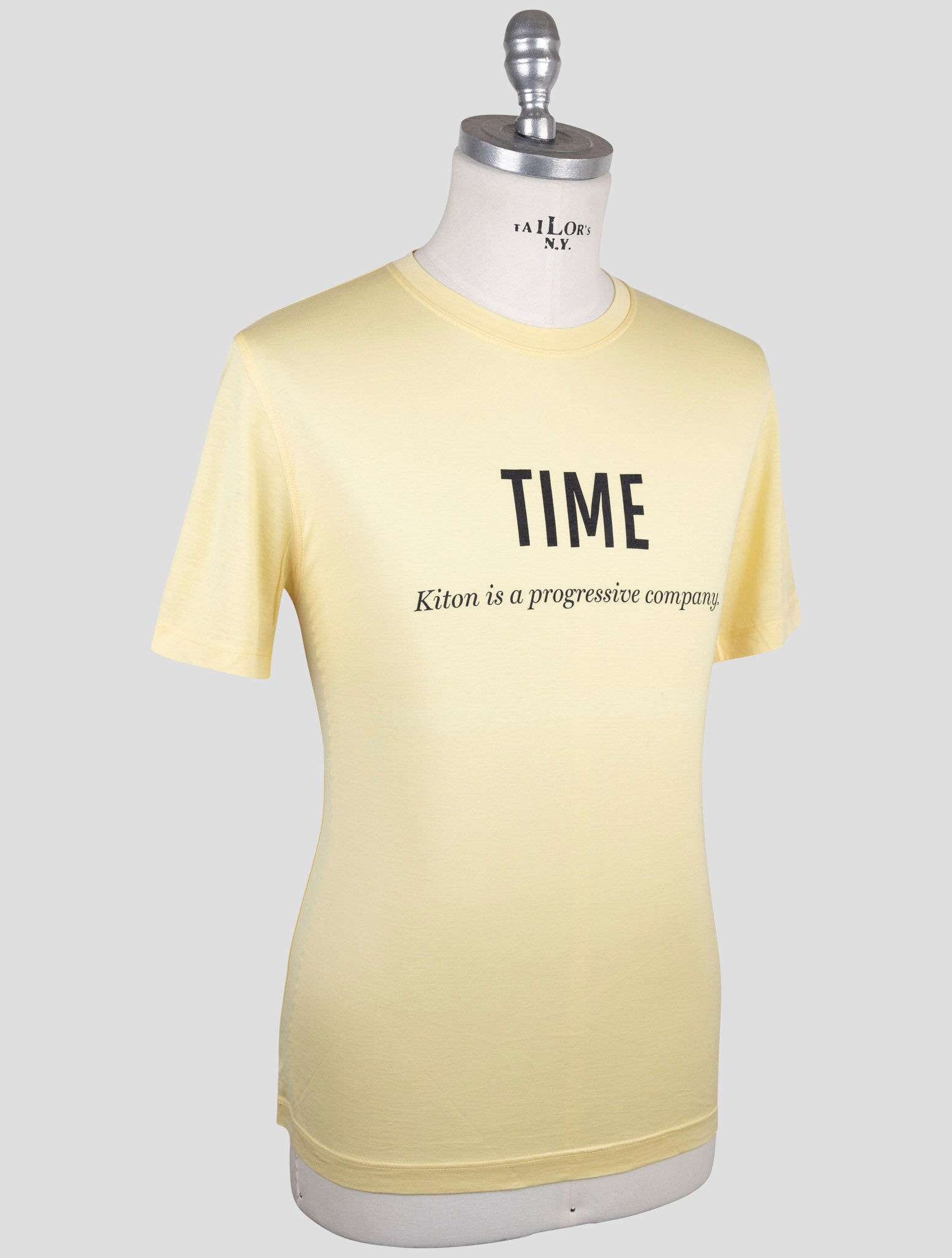 Kiton Yellow Cotton T-Shirt