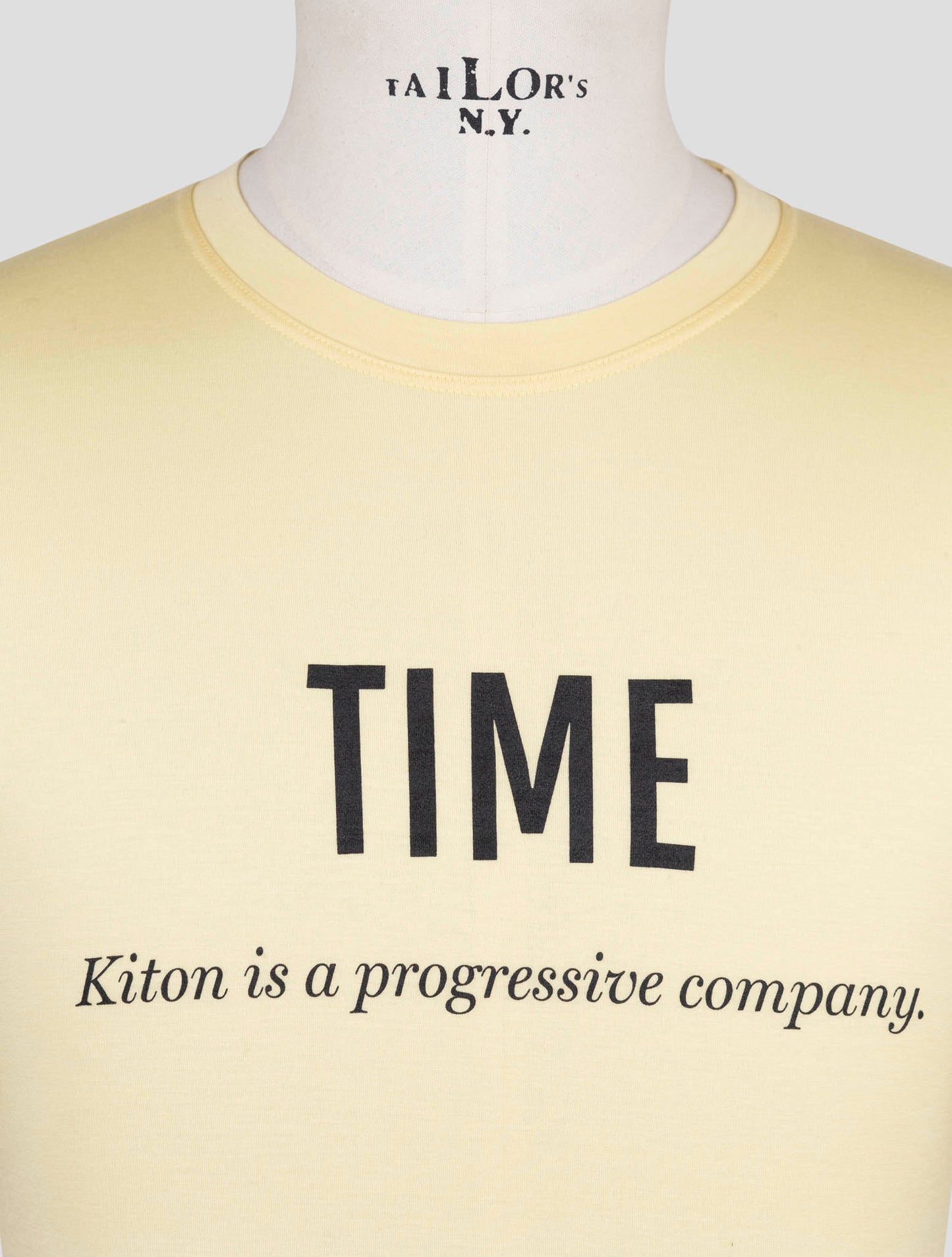 Kiton Yellow Cotton T-Shirt