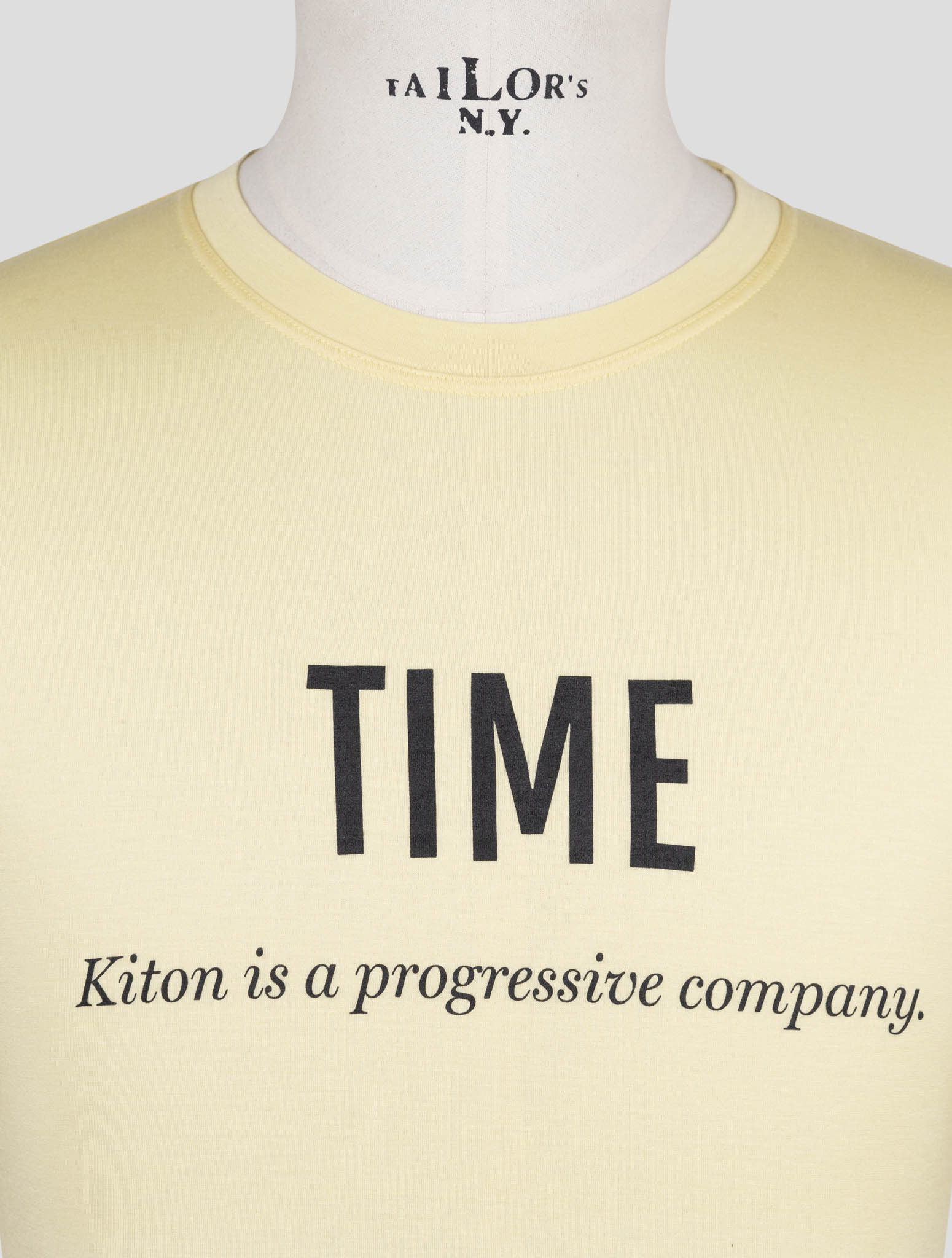 Kiton Yellow Cotton T-Shirt