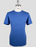 Kiton Blue Cotton Cashmere T-Shirt