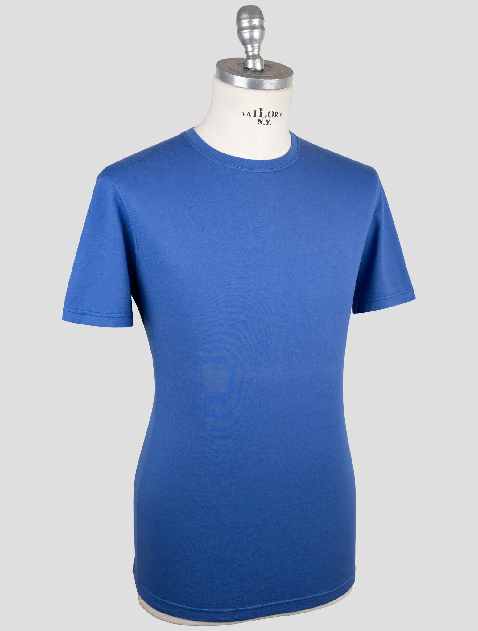 Kiton Blue Cotton Cashmere T-Shirt