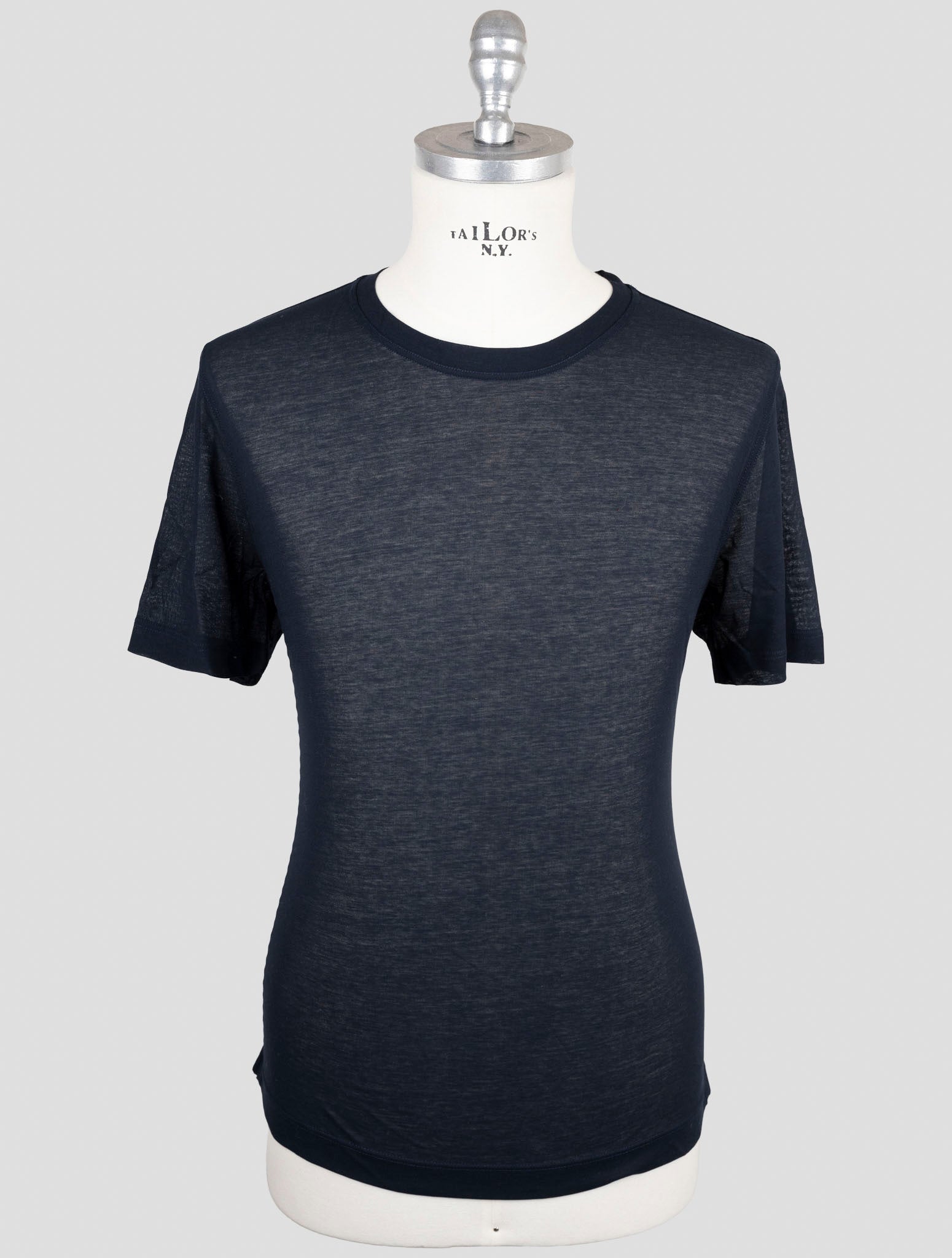 Kiton Dark Blue Cotton T-Shirt