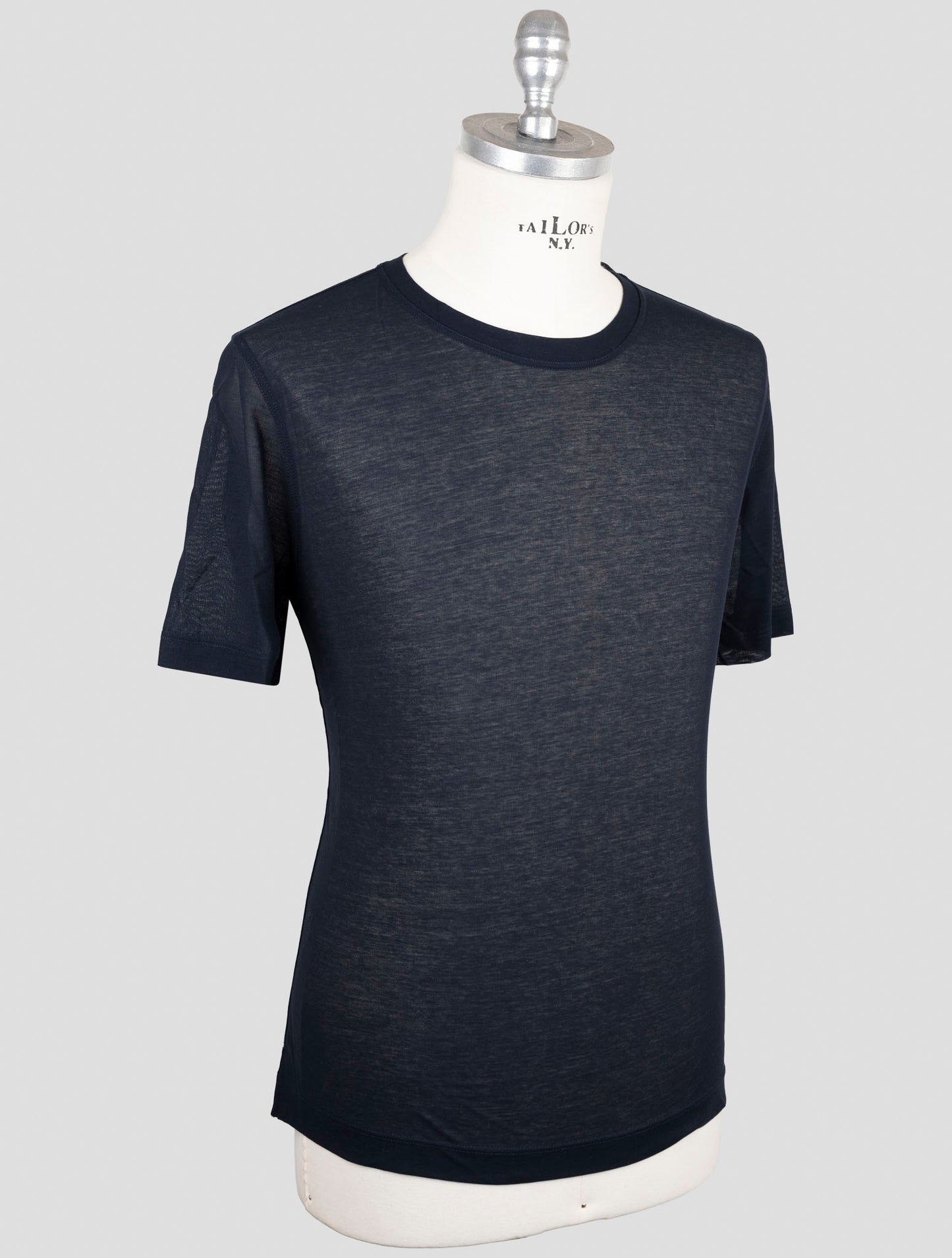 Kiton Dark Blue Cotton T-Shirt