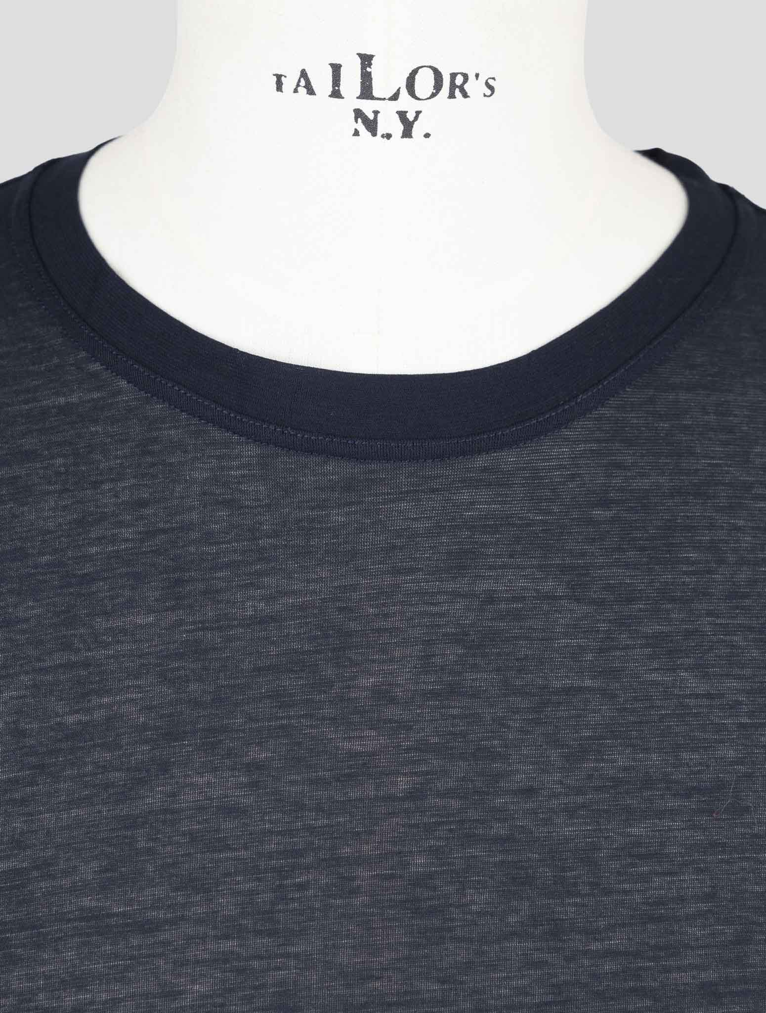 Kiton Dark Blue Cotton T-Shirt