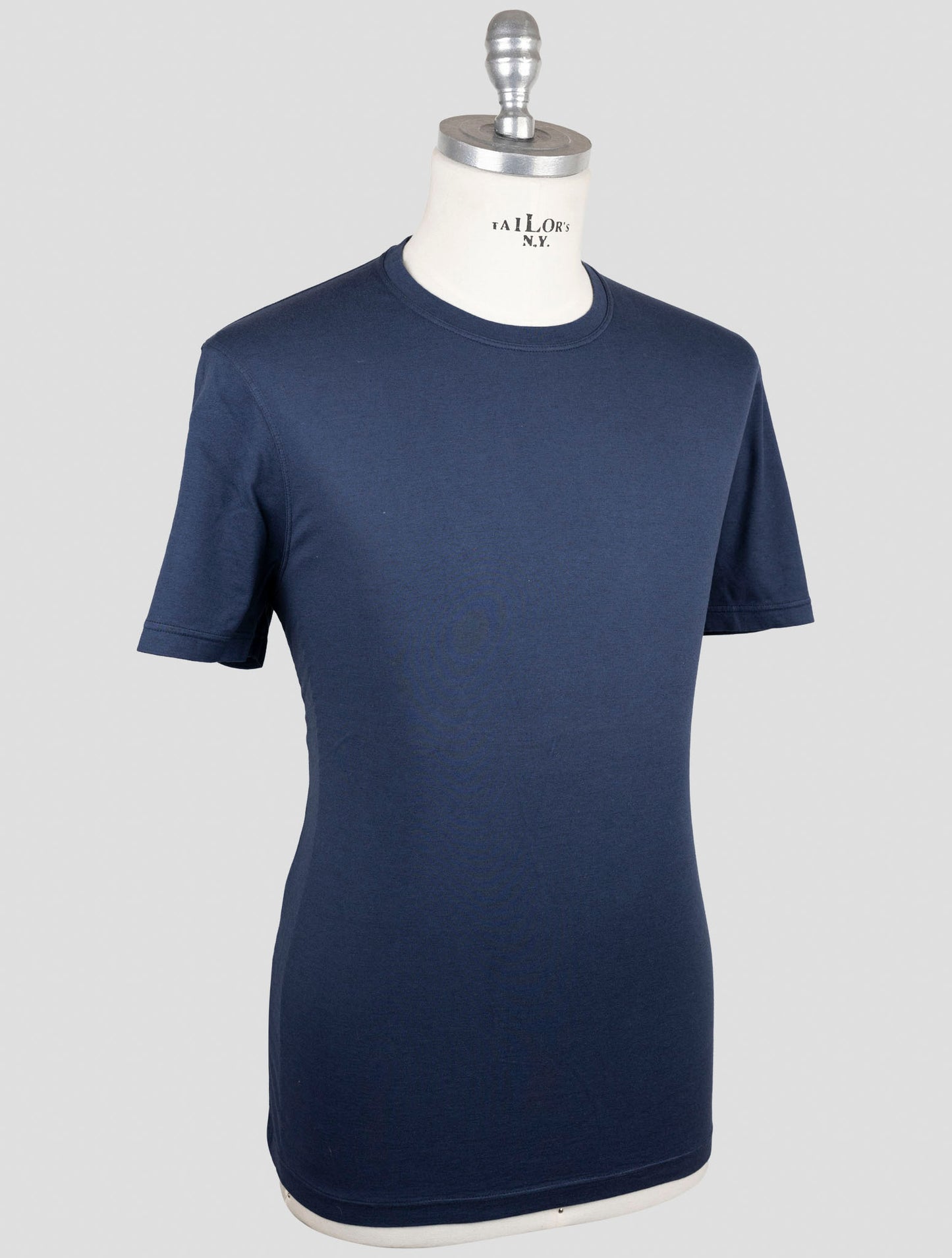 Kiton Blue Cotton Cashmere T-Shirt