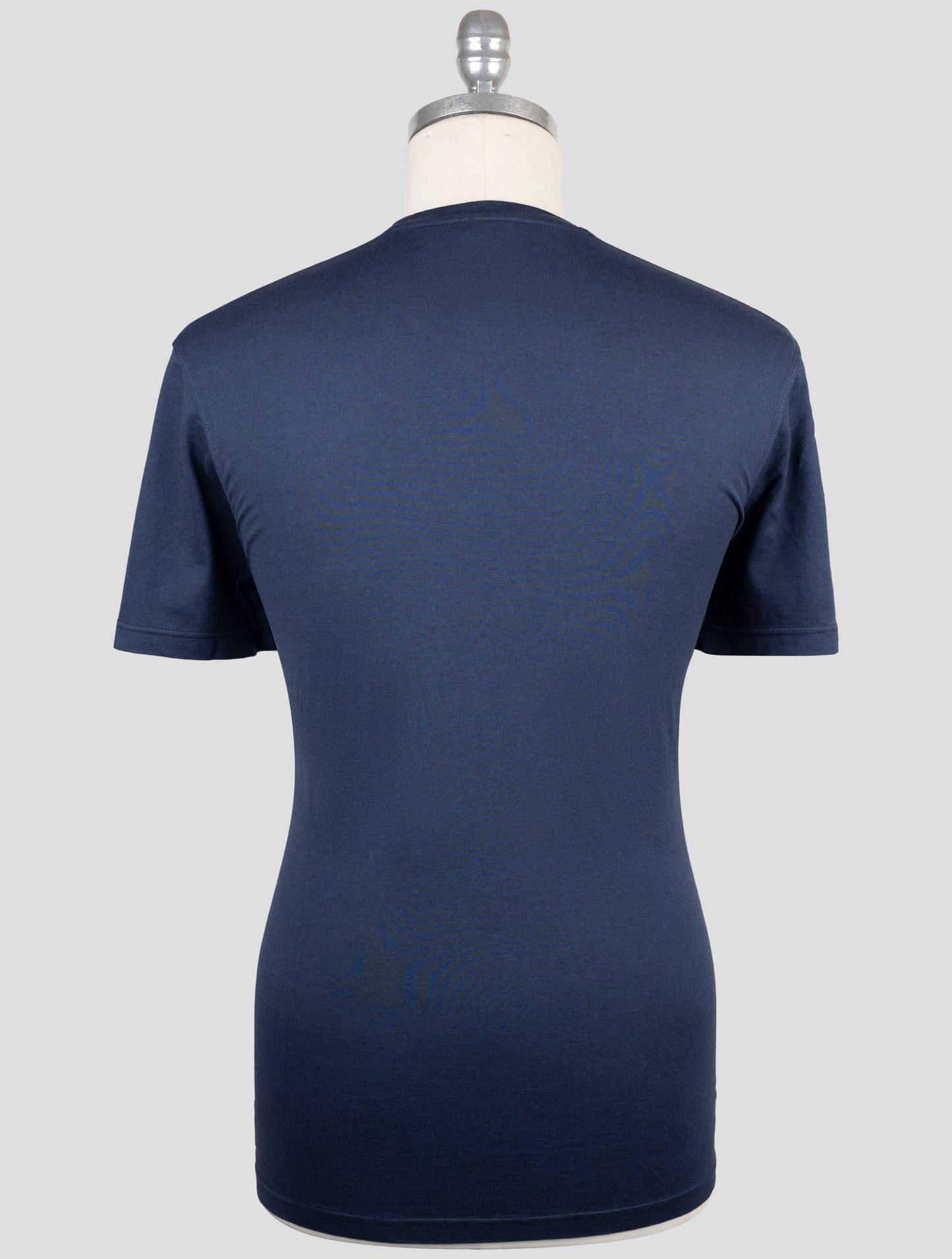 Kiton Blue Cotton Cashmere T-Shirt
