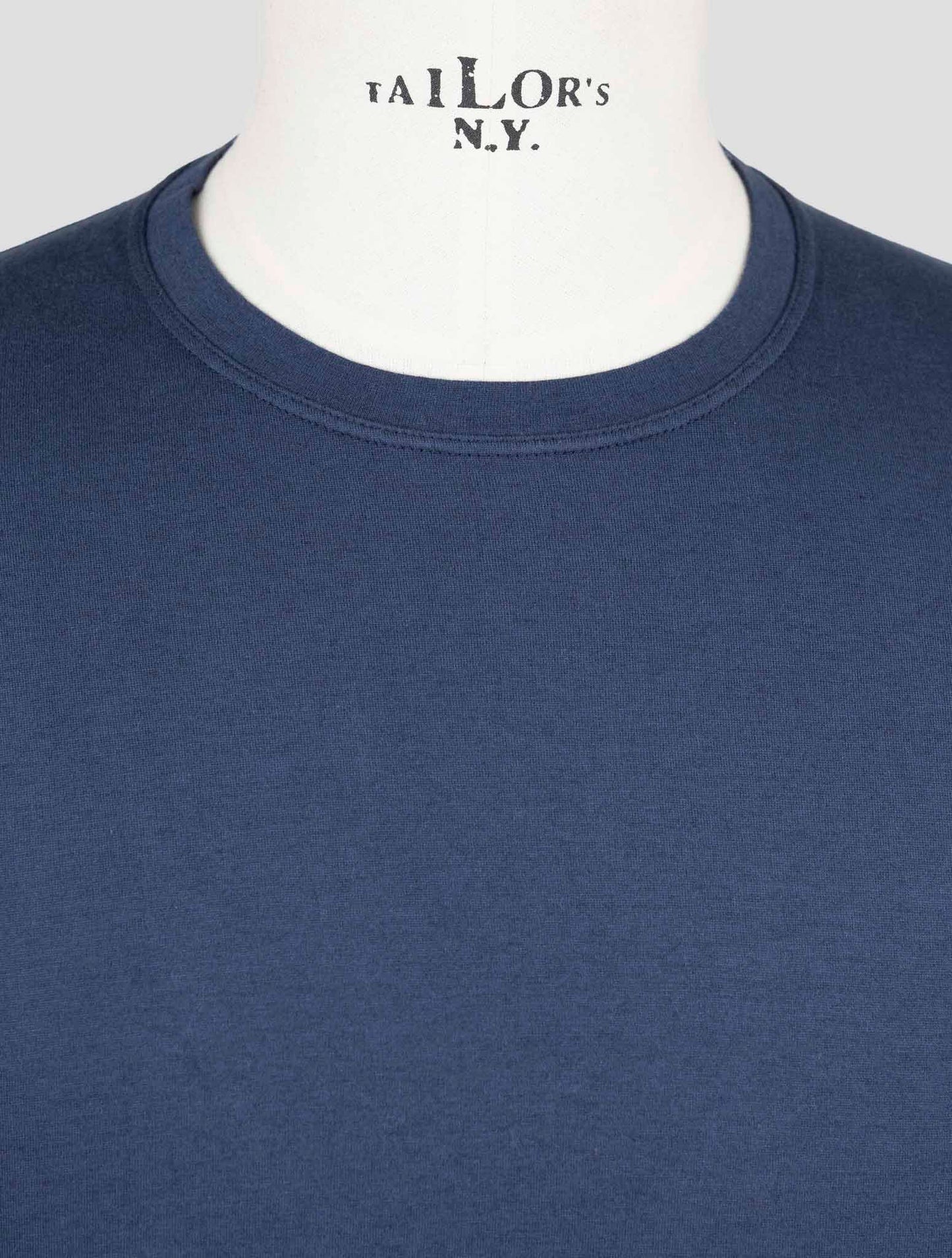 Kiton Blue Cotton Cashmere T-Shirt