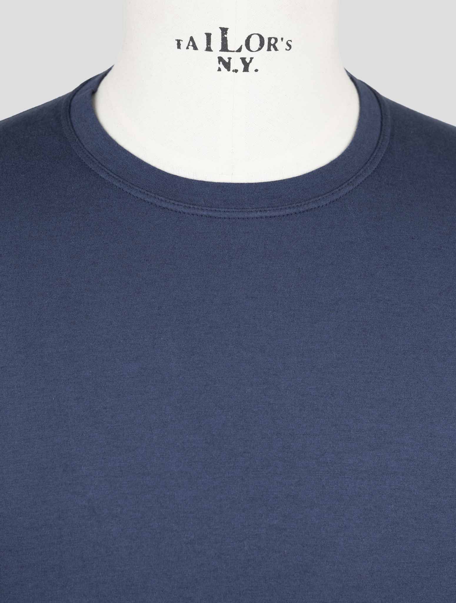 Kiton Blue Cotton Cashmere T-Shirt