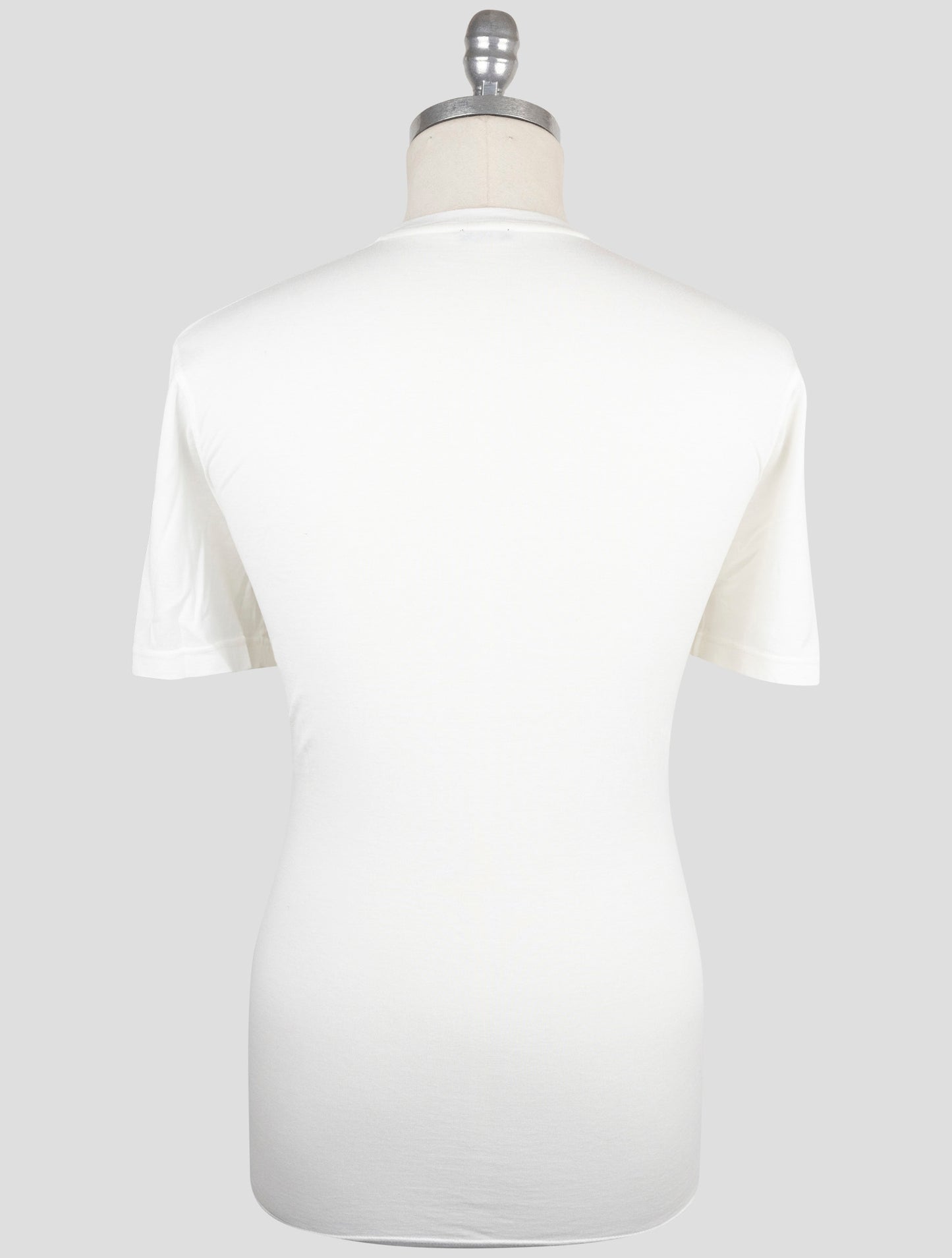 Kiton White Cotton Cashmere T-Shirt