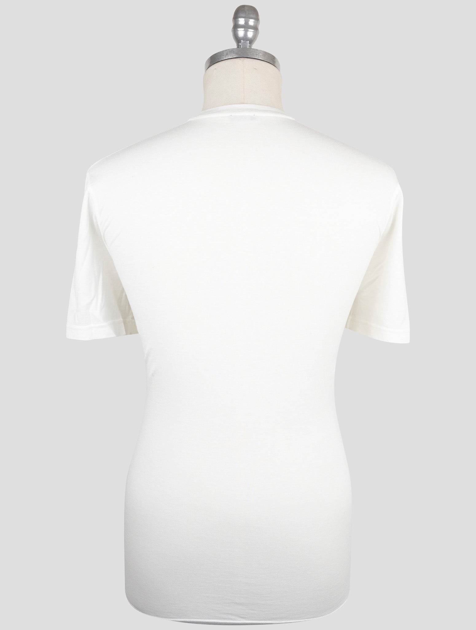Kiton White Cotton Cashmere T-Shirt