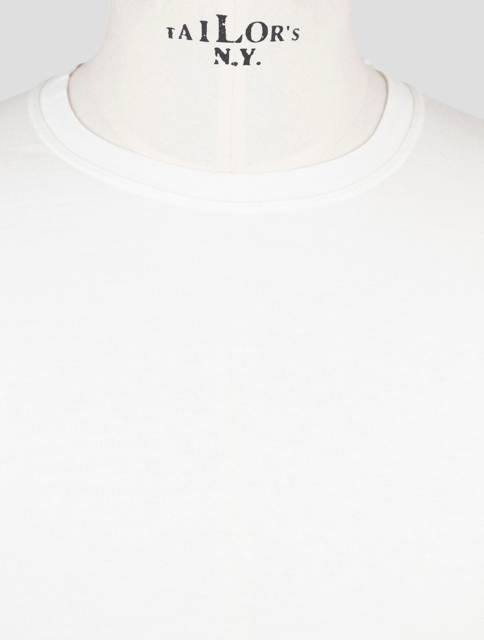 Kiton White Cotton Cashmere T-Shirt