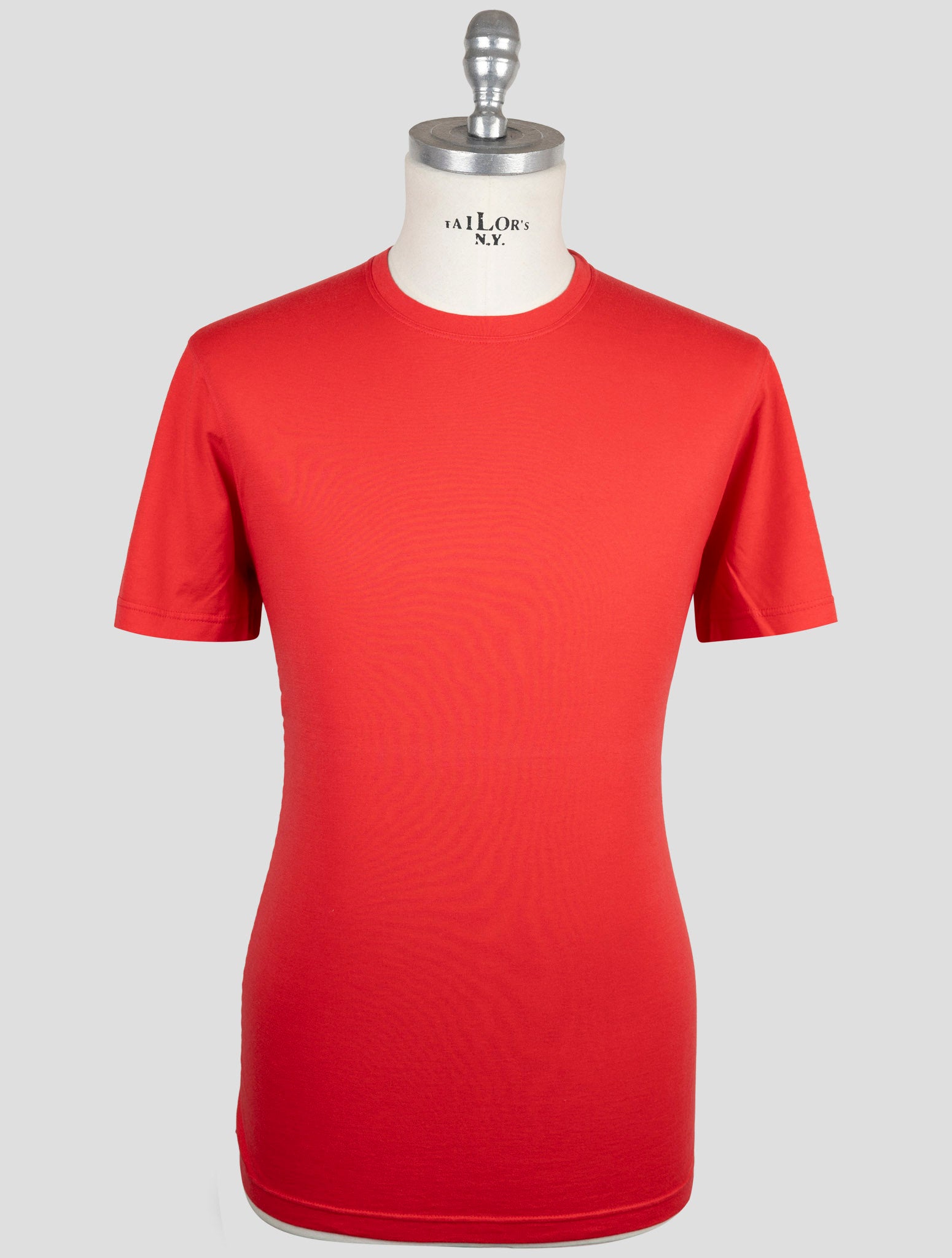 Kiton Red Cotton Cashmere T-Shirt