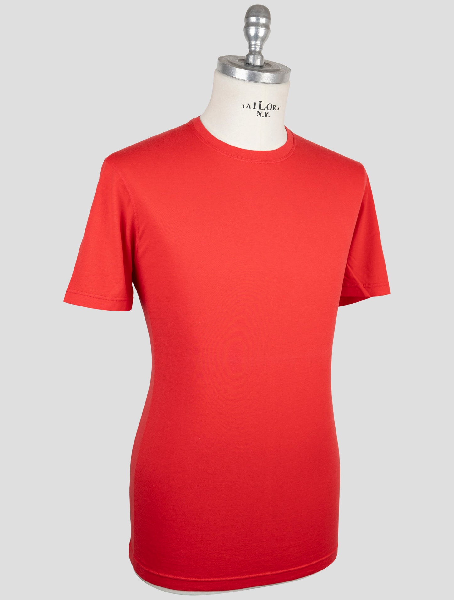 Kiton Red Cotton Cashmere T-Shirt