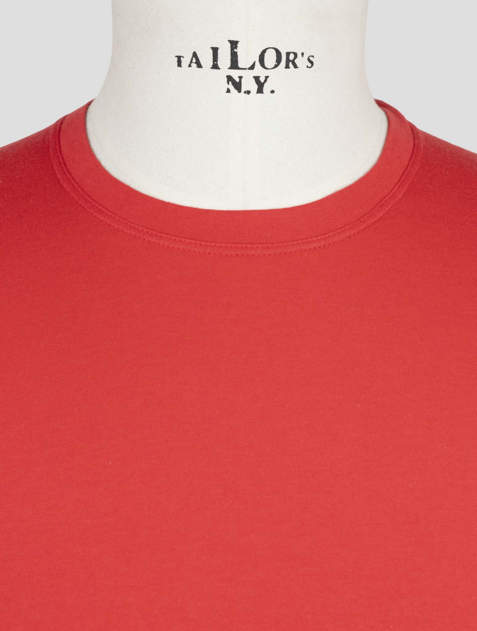 Kiton Red Cotton Cashmere T-Shirt