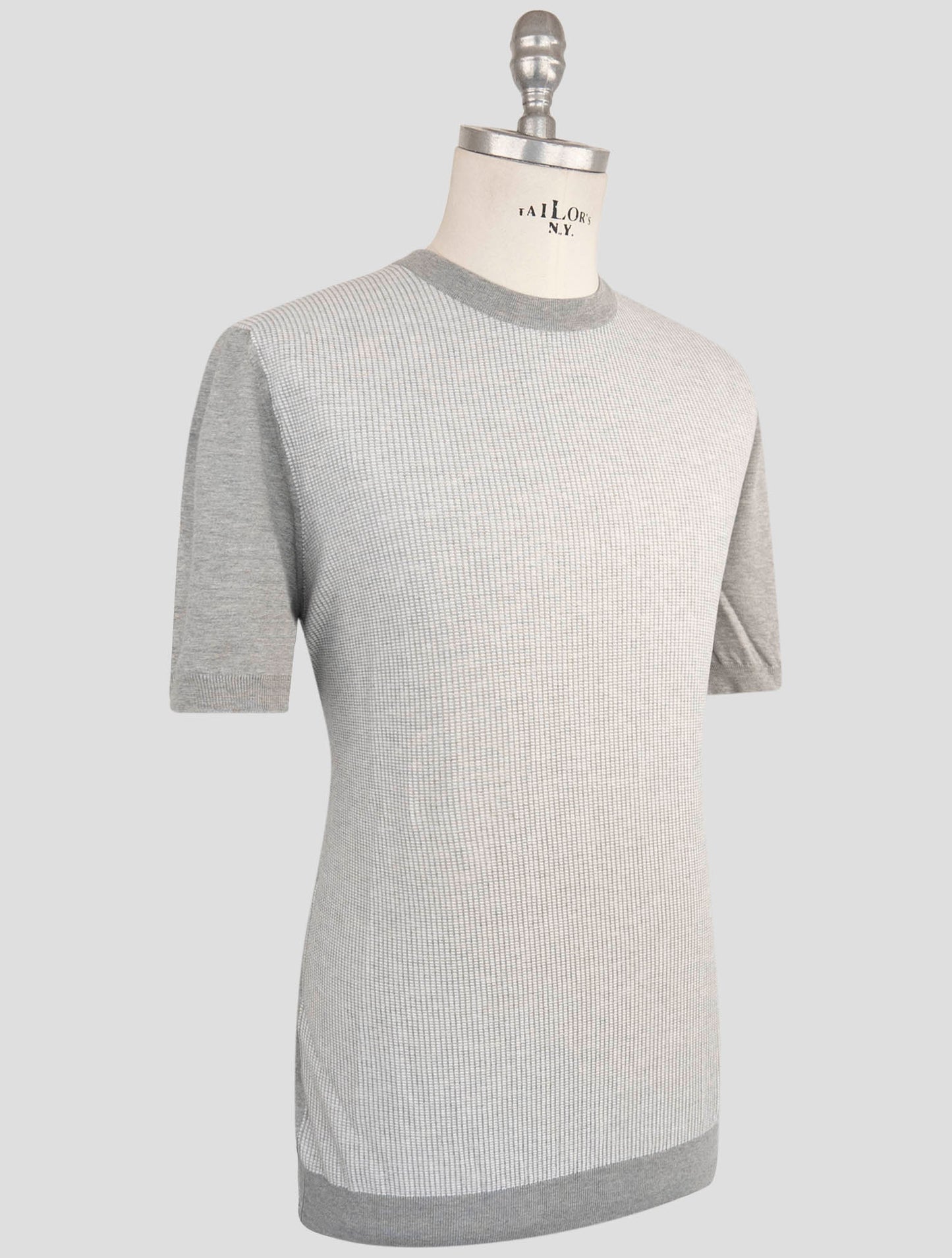 Kiton Gray Cotton T-Shirt