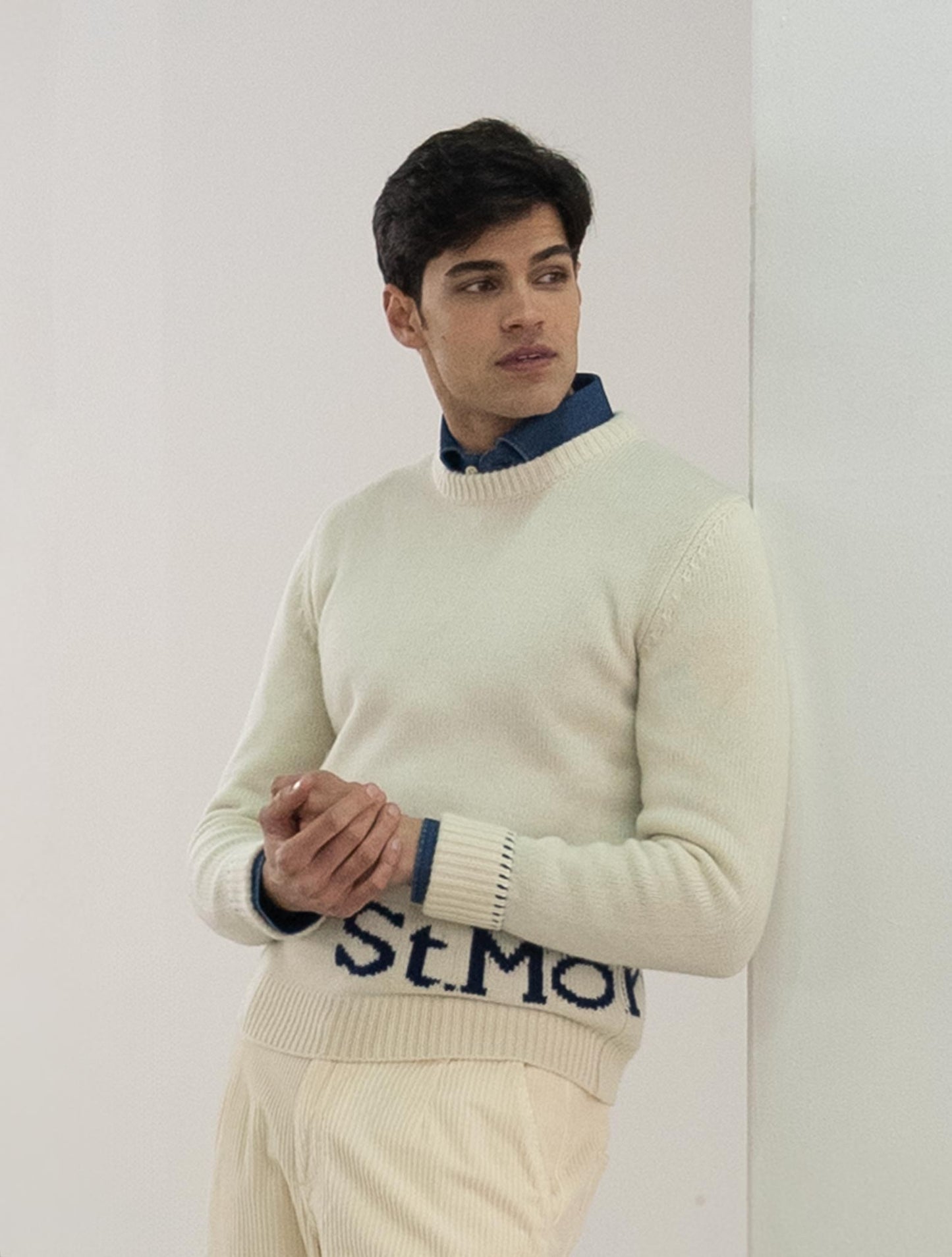 Kiton Beige Cashmere Sweater Crewneck