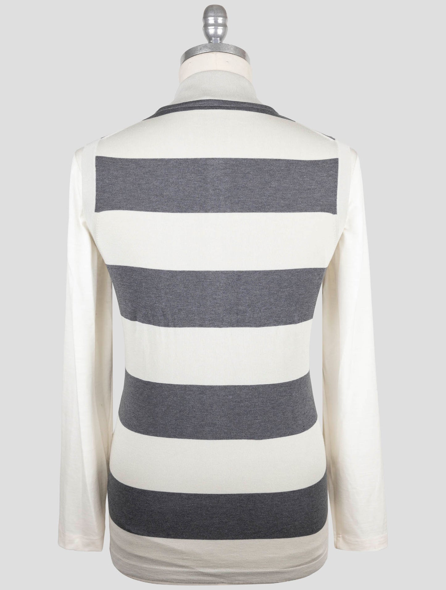 Kiton Gray Beige Cotton Sweater Gilet Cardigan