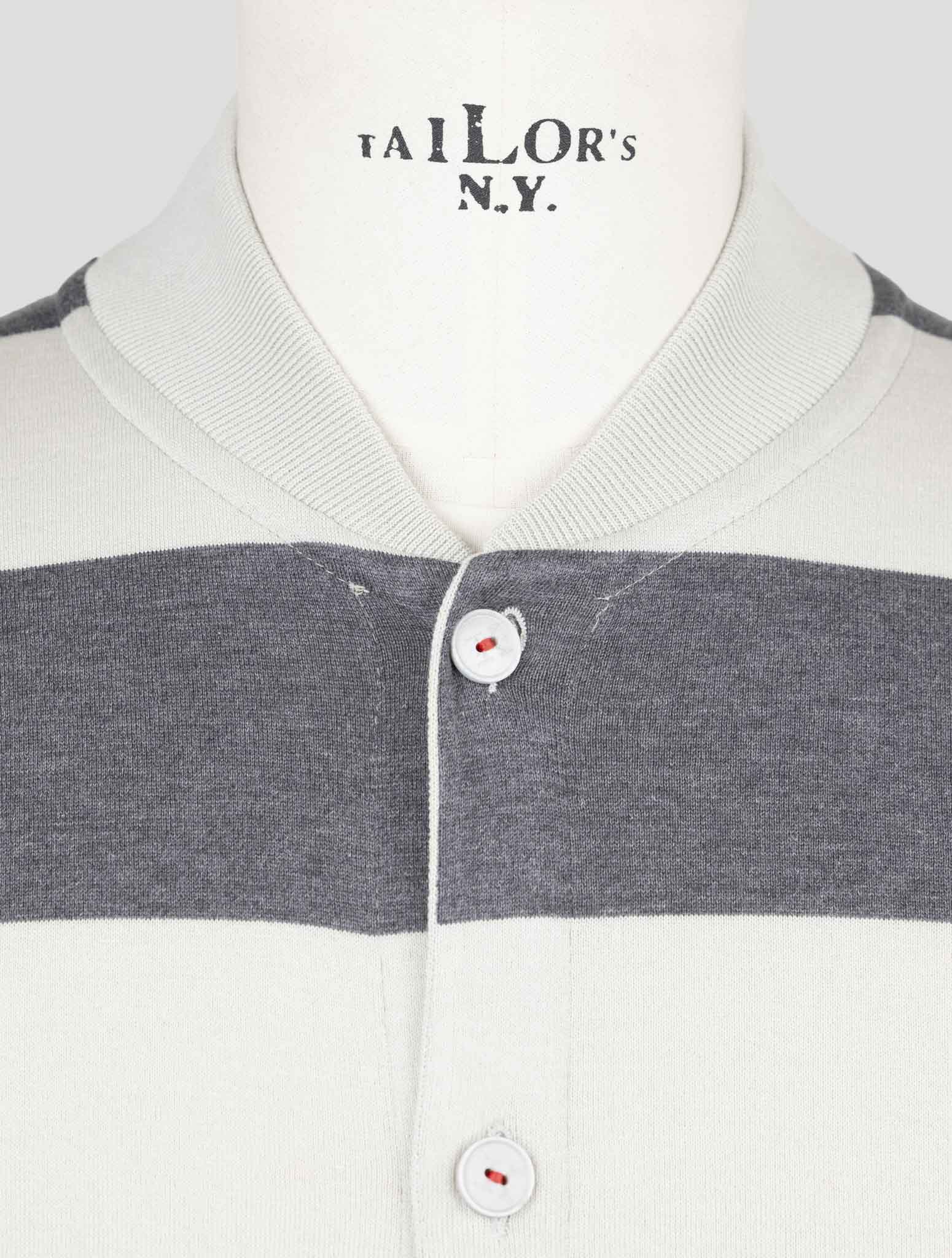 Kiton Gray Beige Cotton Sweater Gilet Cardigan