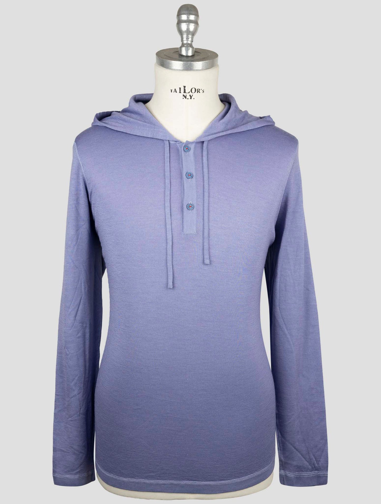 Kiton Light Blue Cashmere Silk Sweater Polo