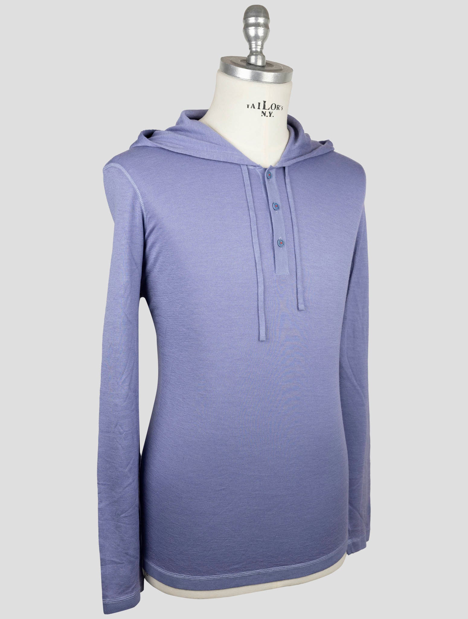 Kiton Light Blue Cashmere Silk Sweater Polo