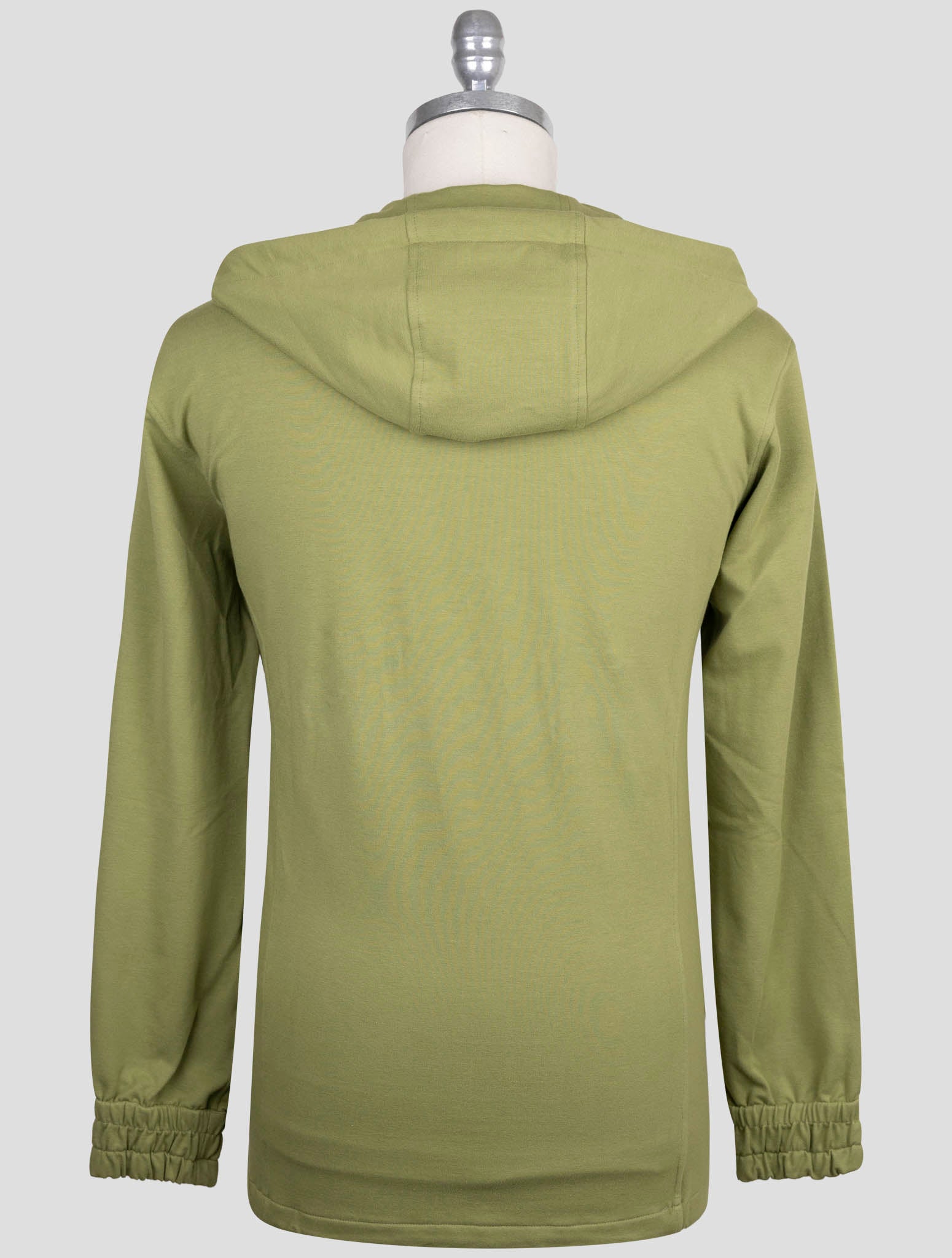 Kiton Green Cotton Silk Sweater Full Zip