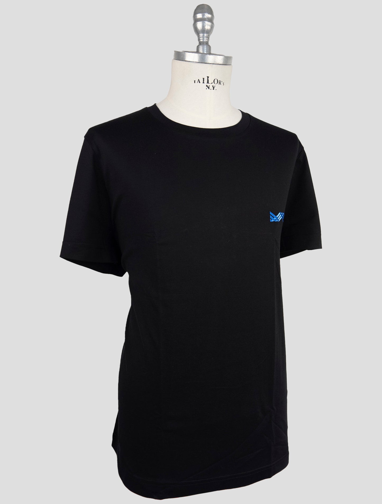 Kiton Black Cotton T-Shirt