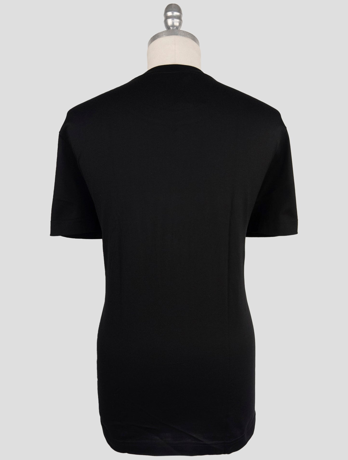 Kiton Black Cotton T-Shirt