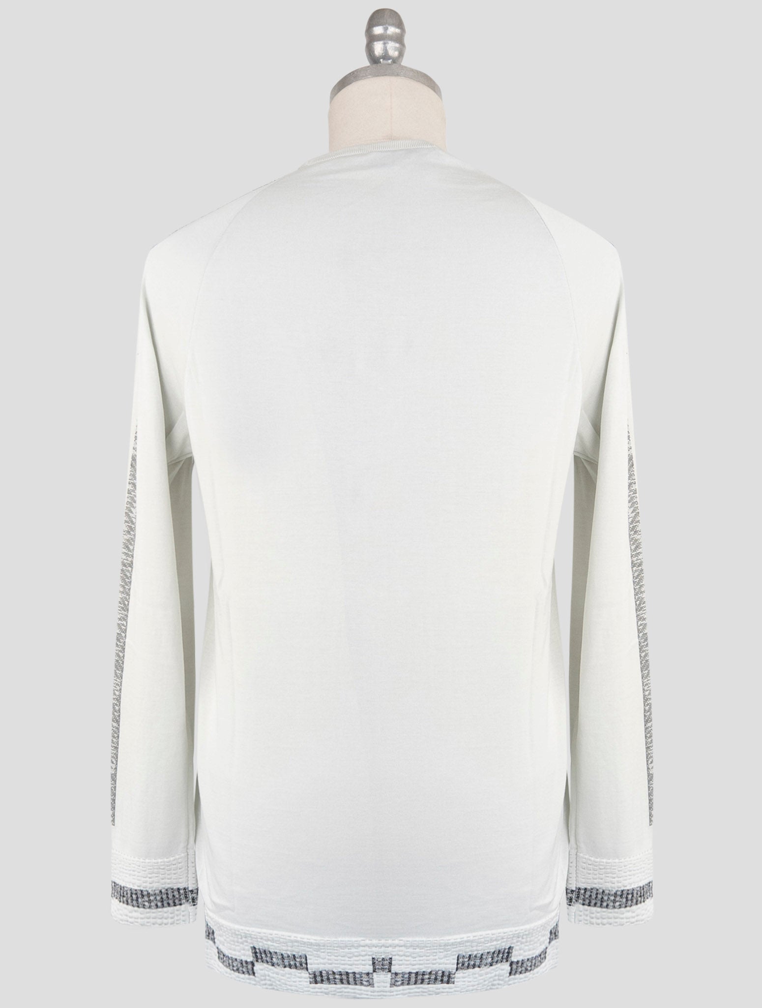 Kiton Knt Gray Cotton Sweater Crewneck
