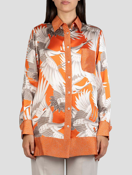 Kiton Multicolor Silk Shirt