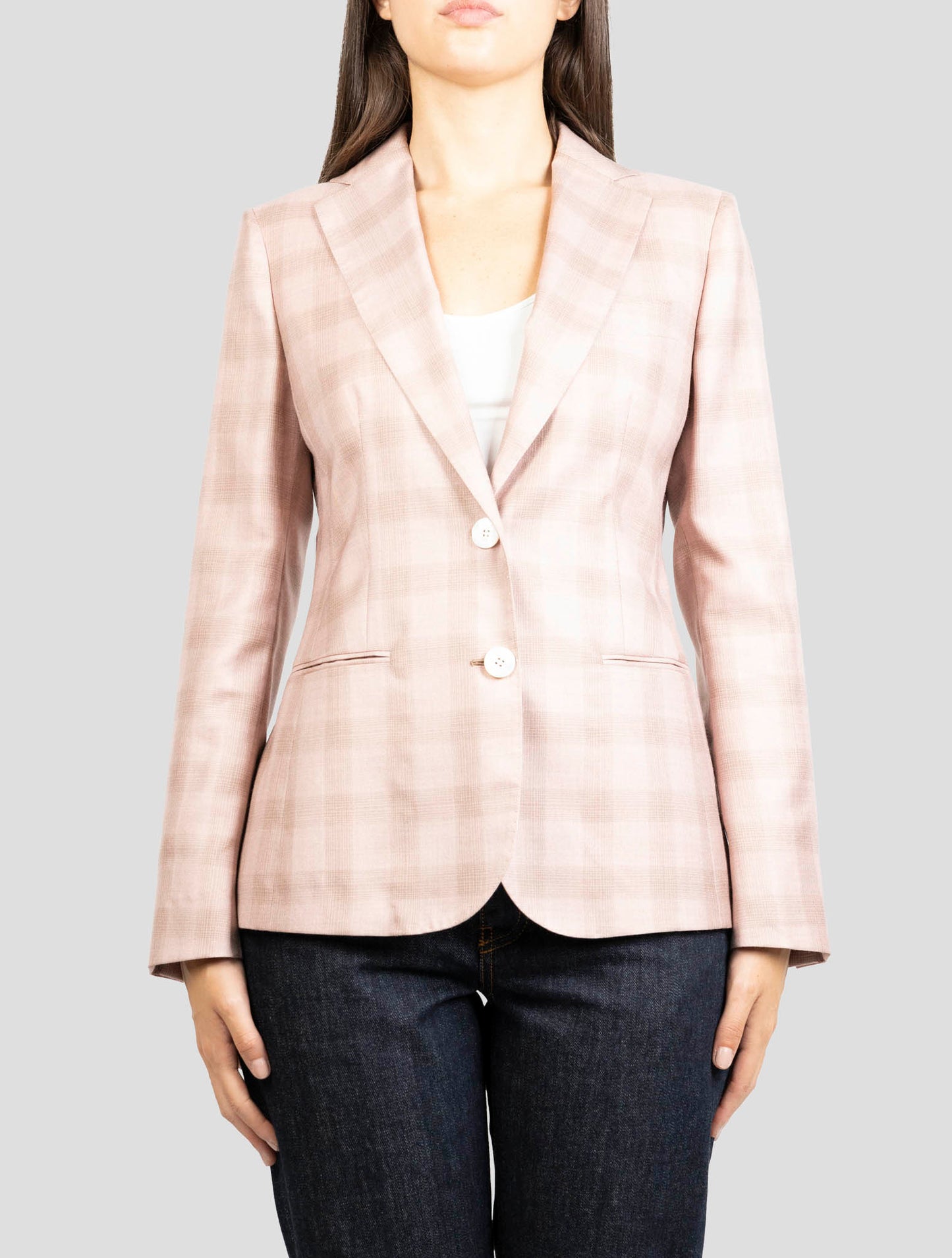 Kiton Pink Cashmere Silk Linen Blazer