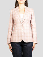Kiton Pink Cashmere Silk Linen Blazer
