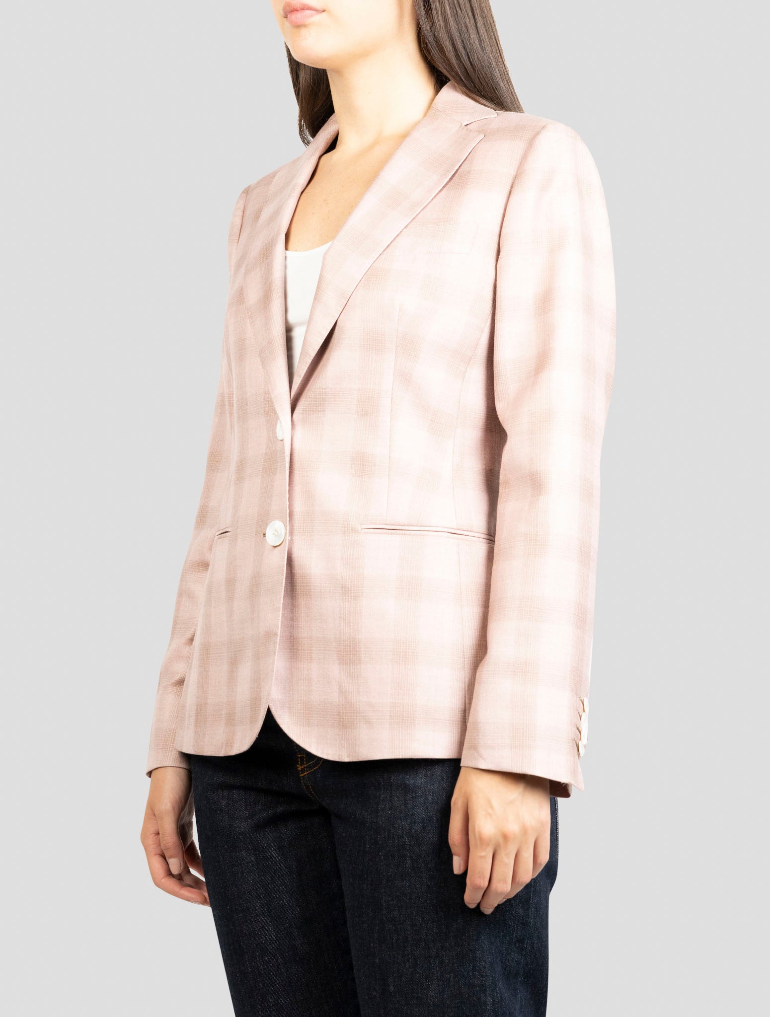 Kiton Pink Cashmere Silk Linen Blazer
