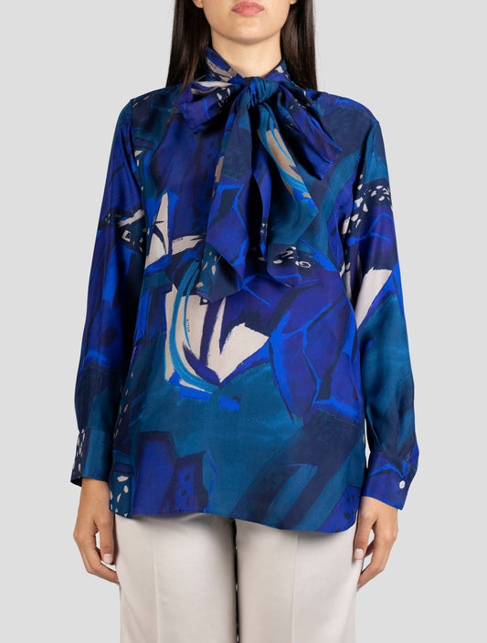 Kiton Multicolor Silk Shirt