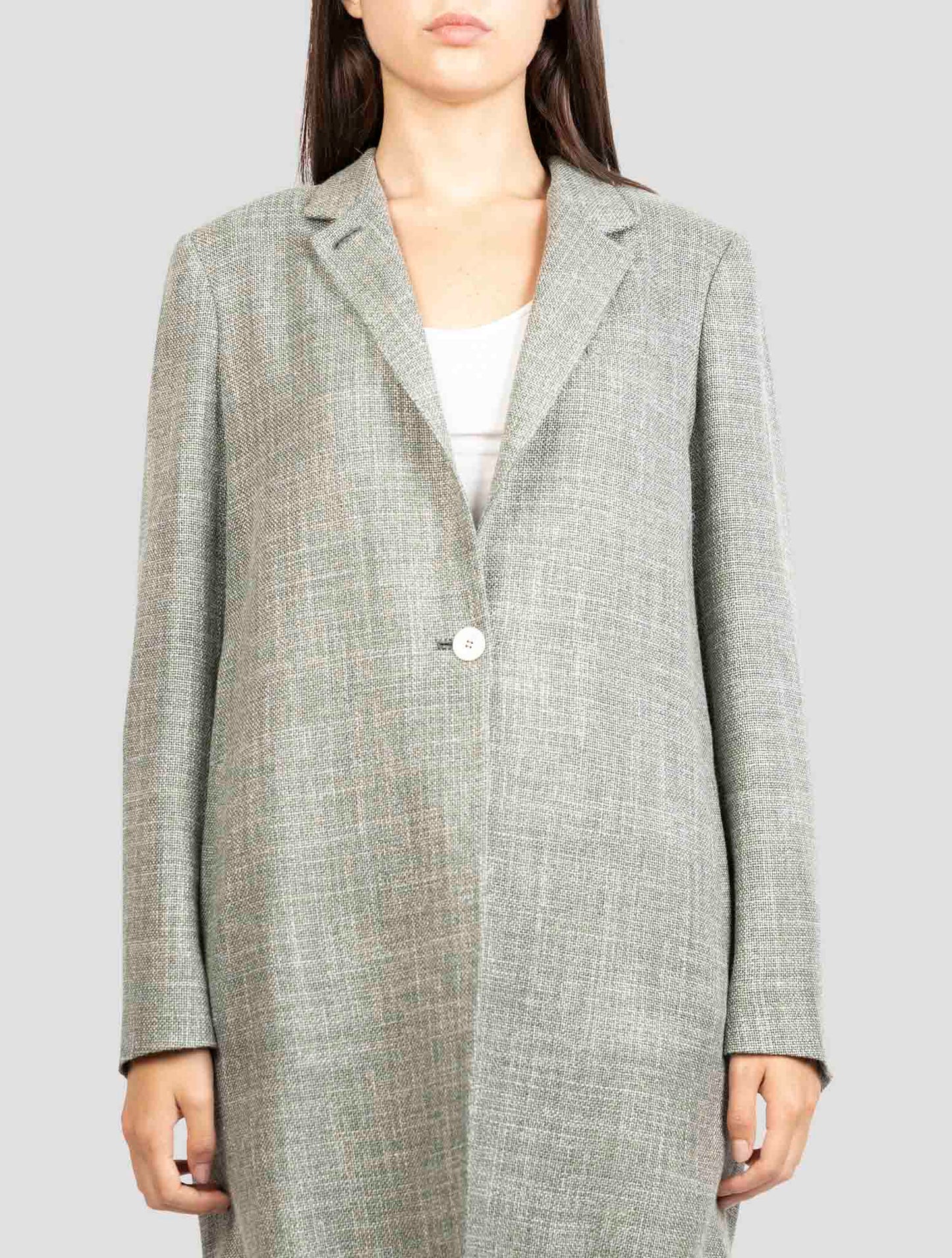 Kiton Green Wool Silk Linen Blazer
