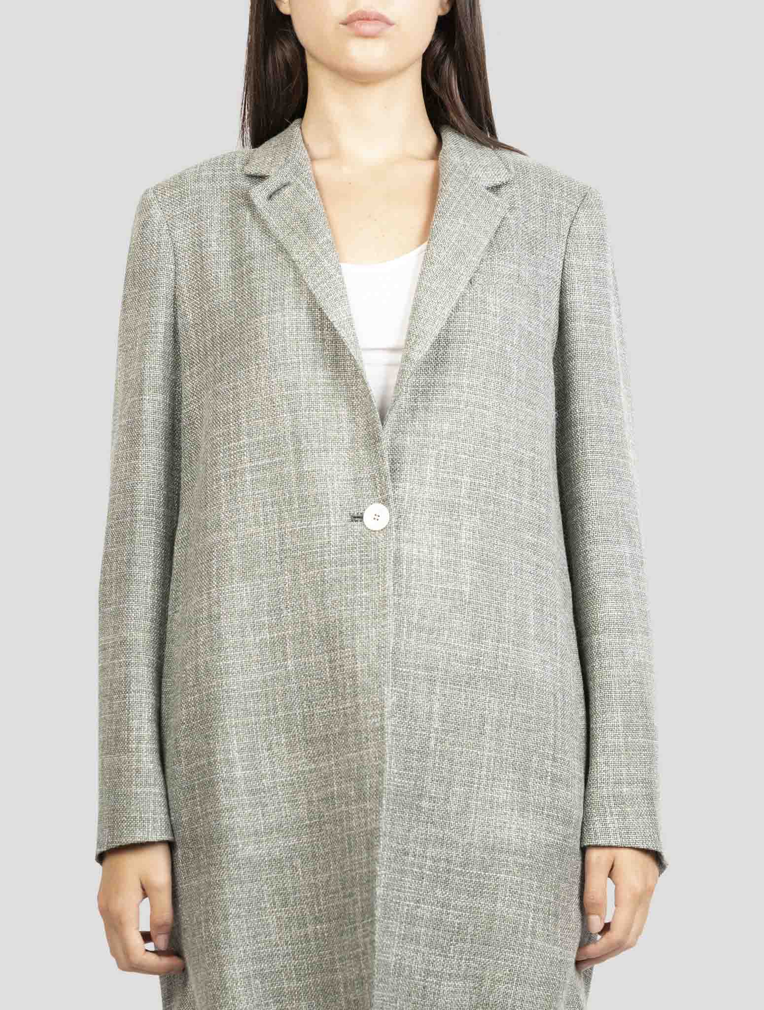 Kiton Green Wool Silk Linen Blazer