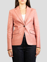 Kiton Pink Leather Blazer