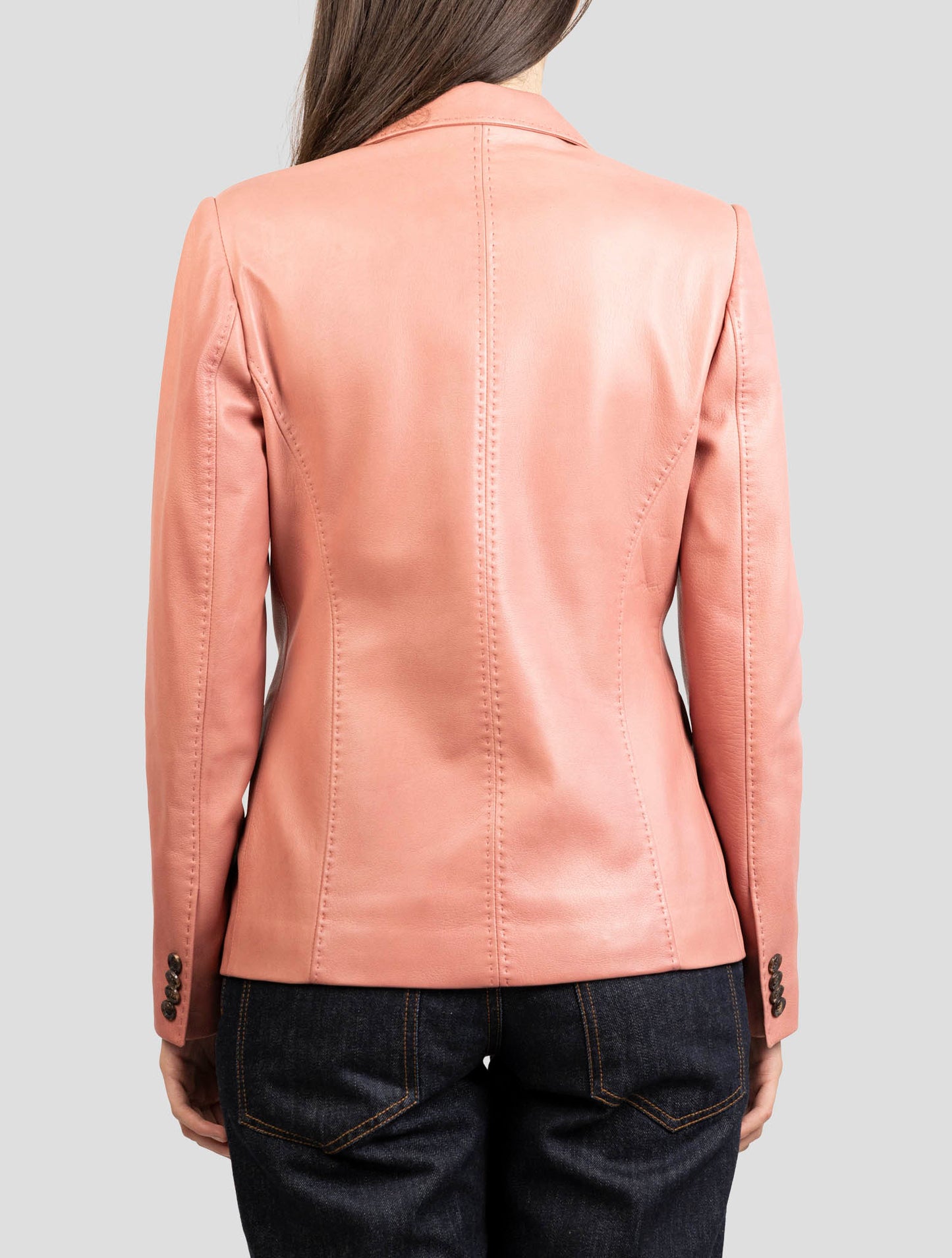Kiton Pink Leather Blazer