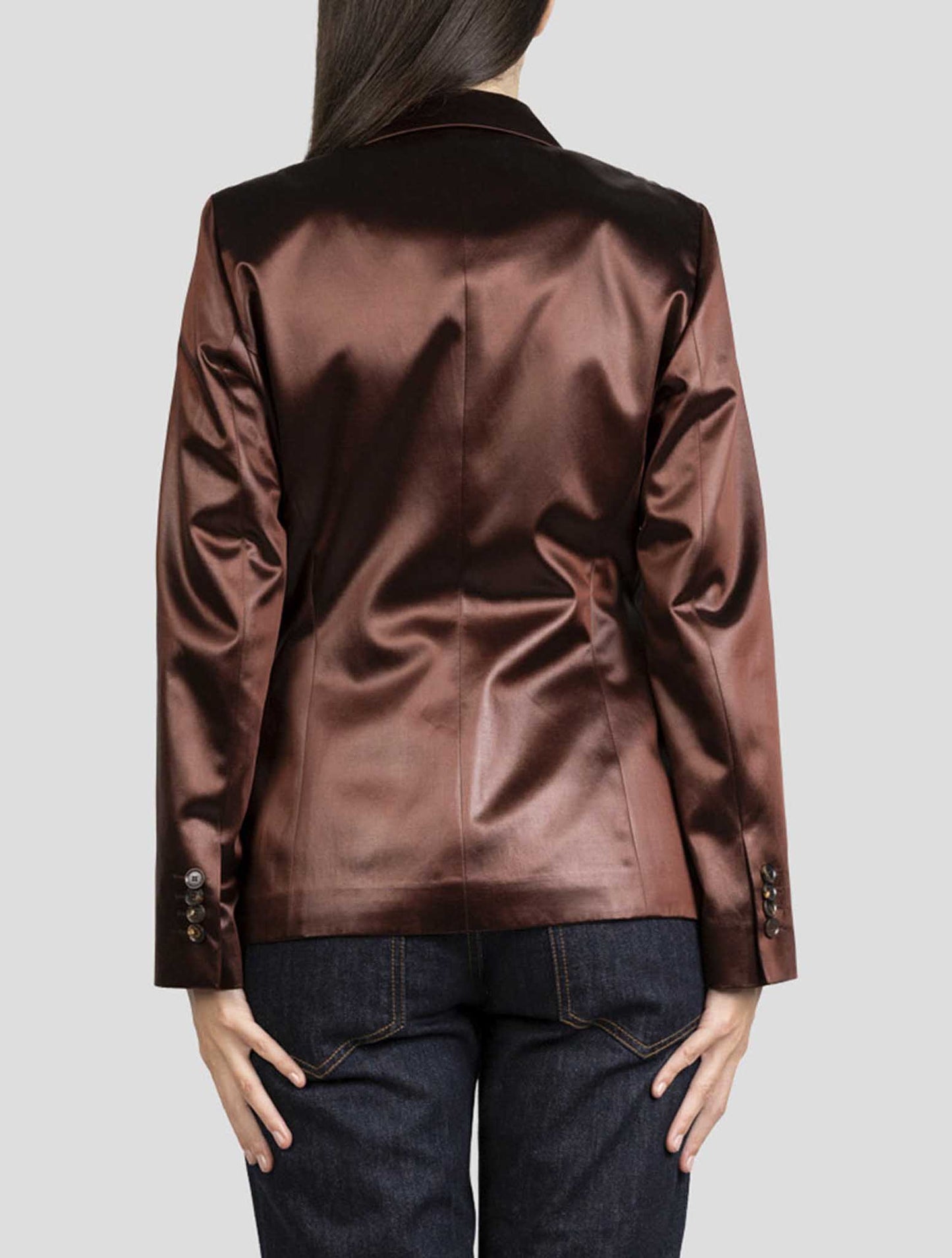 Kiton Brown Cotton Acetate Blazer