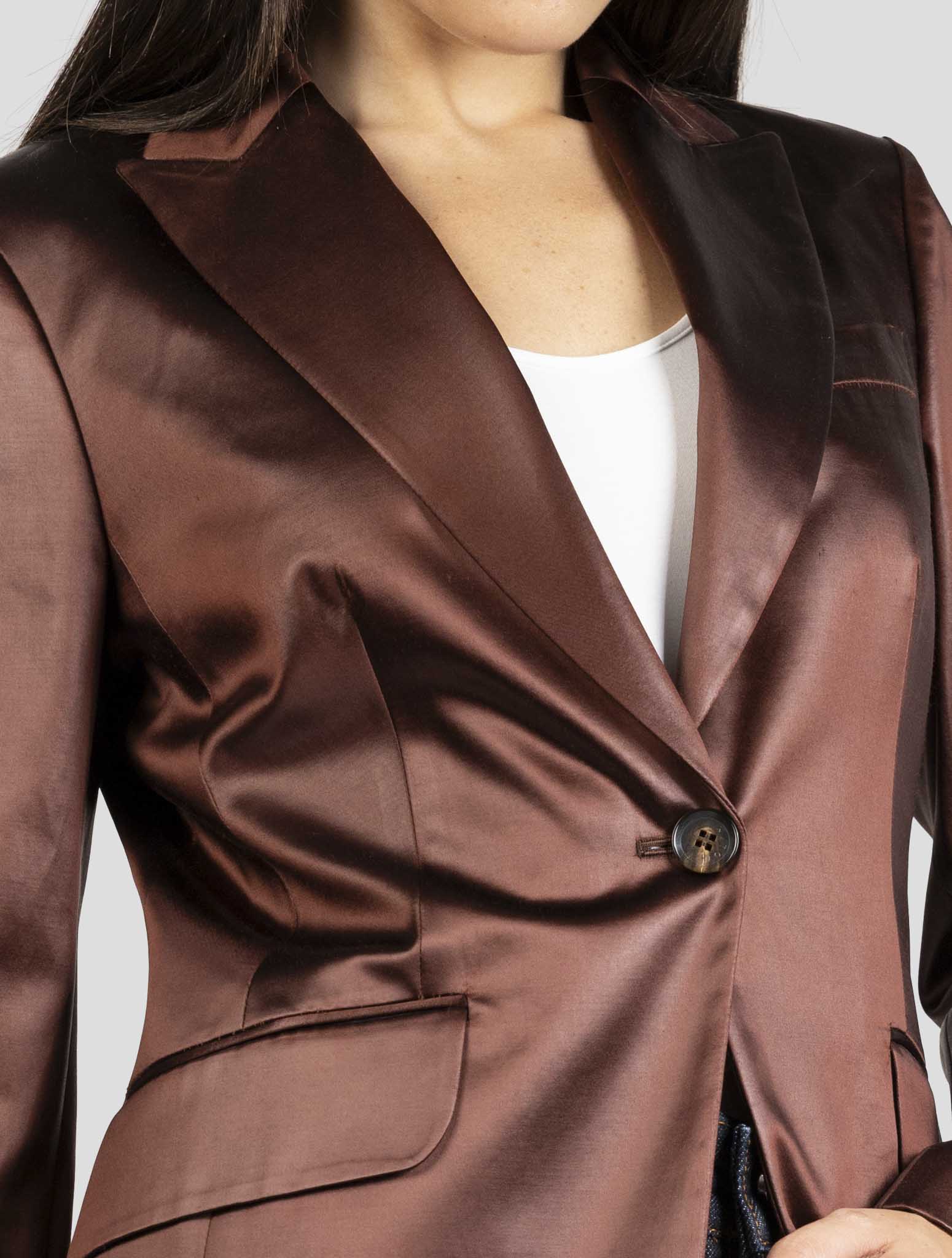 Kiton Brown Cotton Acetate Blazer