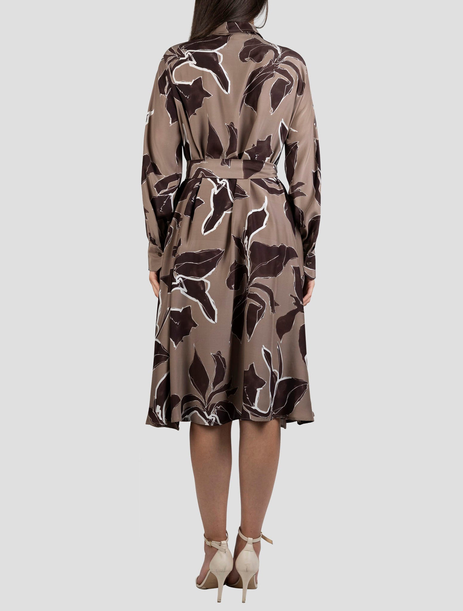 Kiton Brown Silk Dress